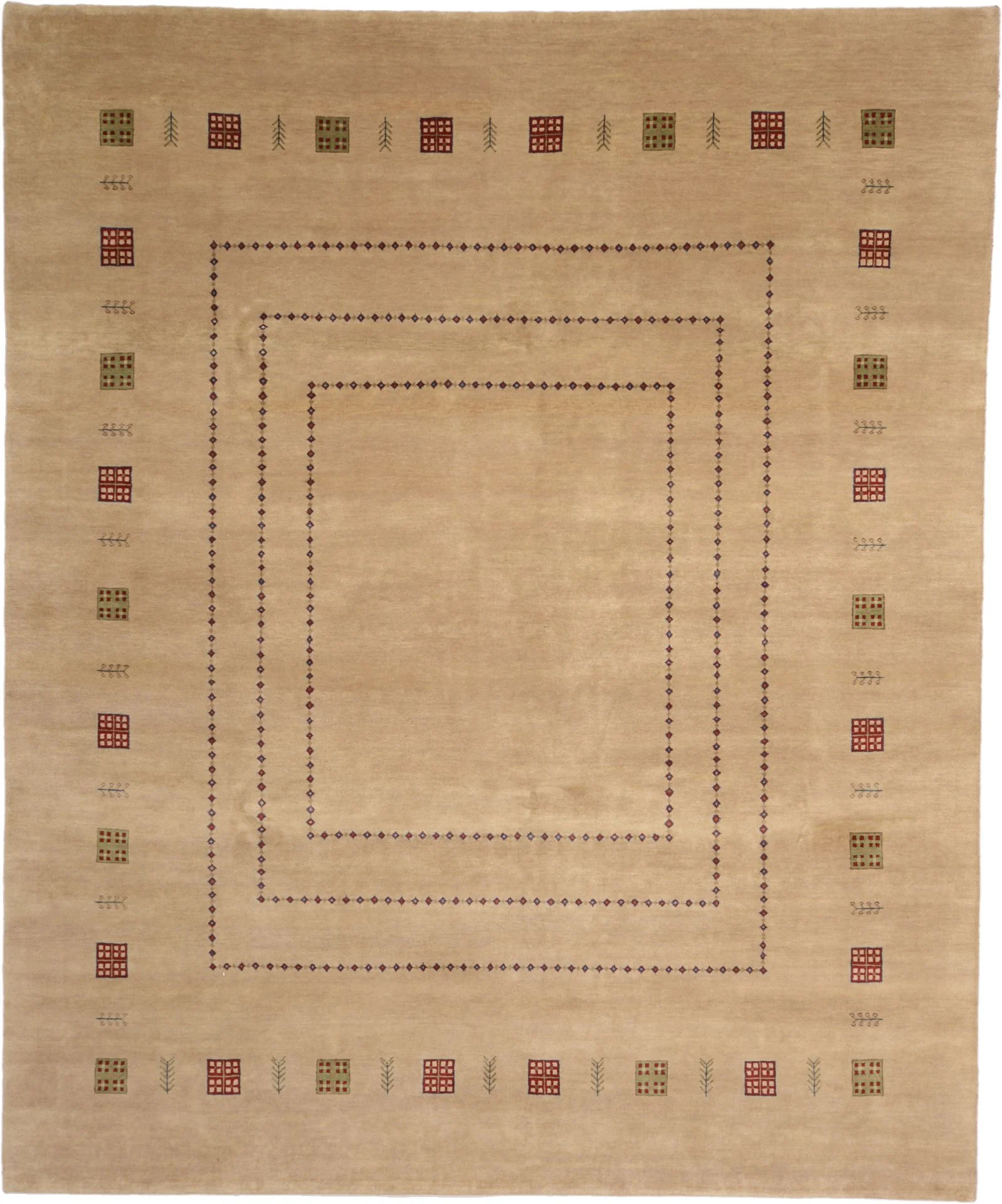 Wool Loribaft Indian Rug 240 × 290 cm, hand-knotted
