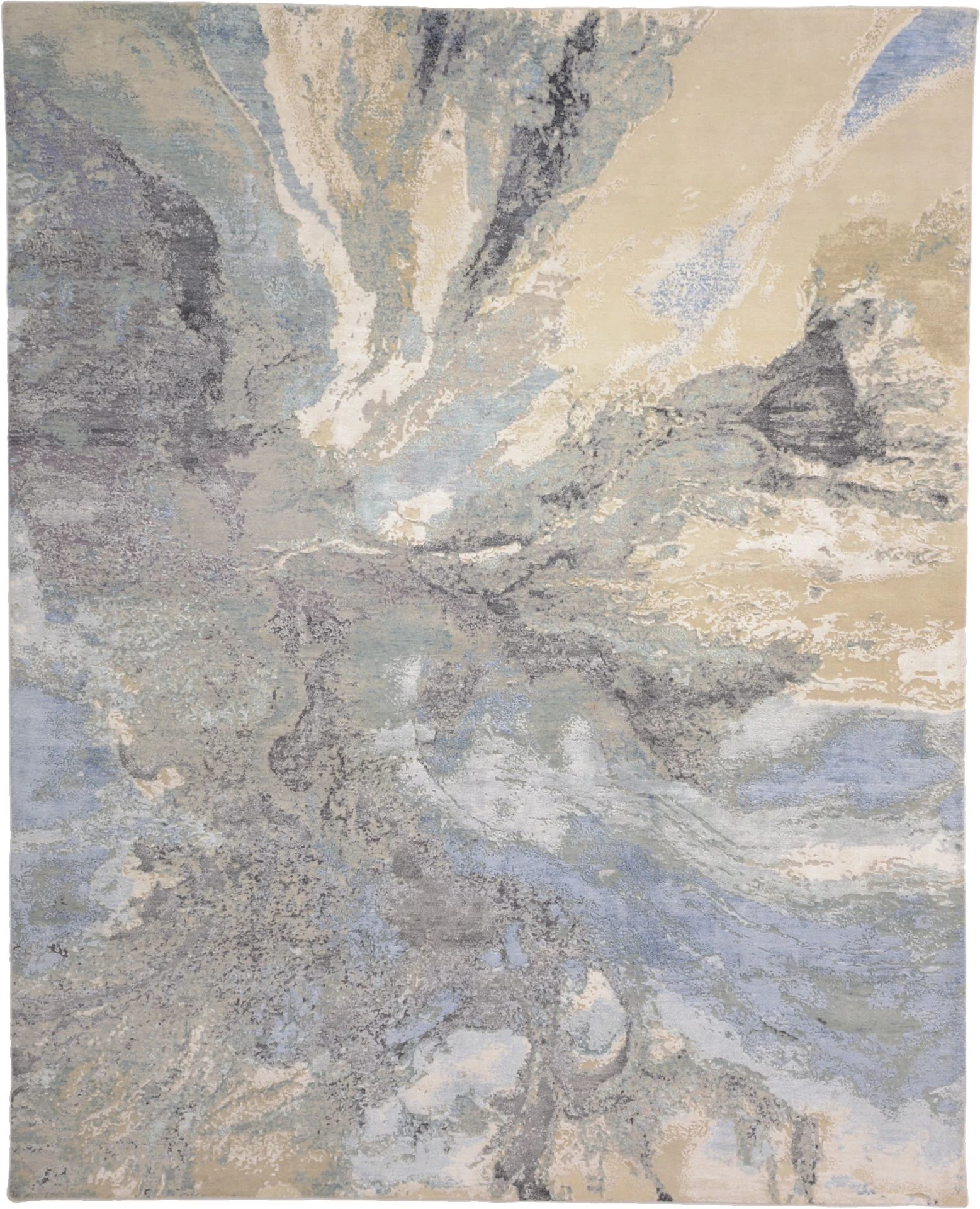 Hand-Knotted Indian Rug, 252 × 313 cm