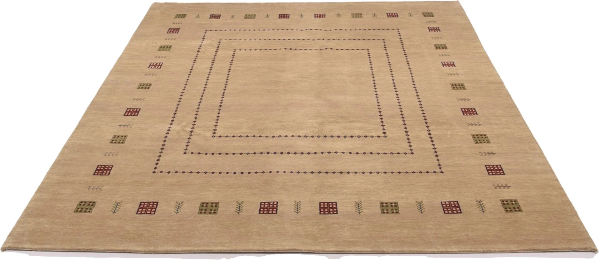 Alternative view of Wool Loribaft Indian Rug 240 × 290 cm, hand-knotted