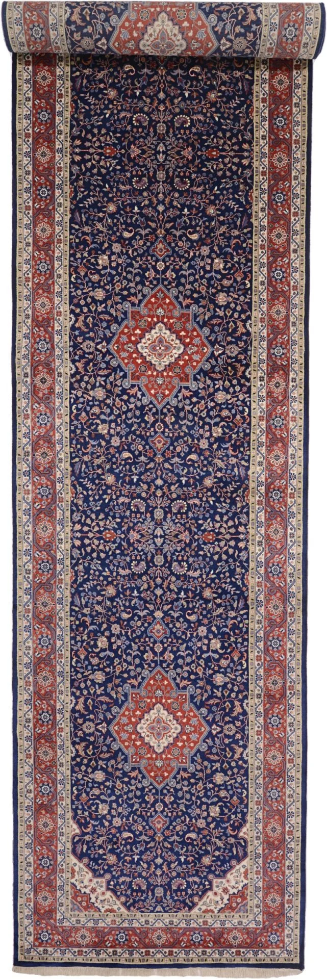 Hand-Knotted Tabriz Indian Rug, 140 × 604 cm
