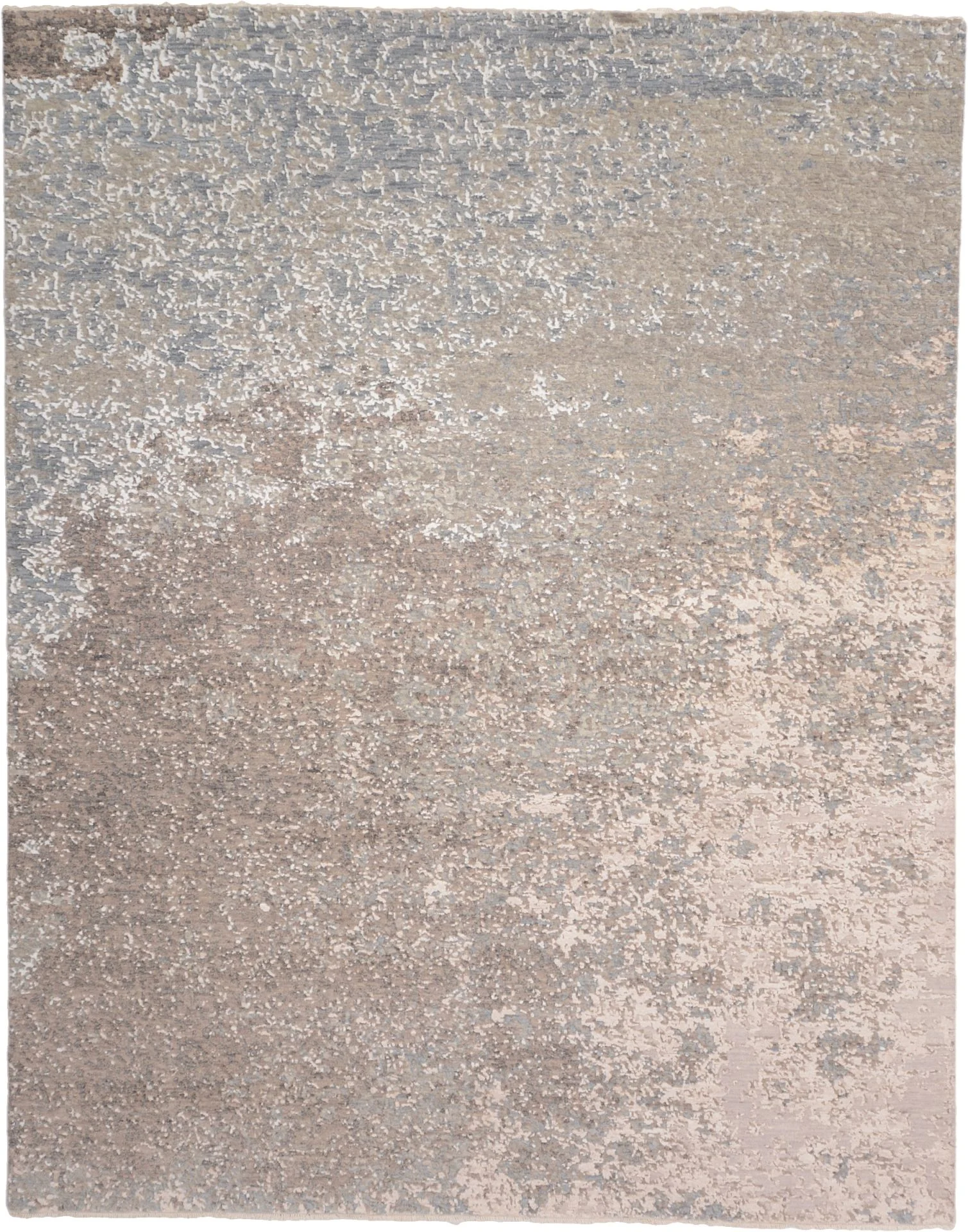 Silk Indian Rug 243 × 307 cm, hand-knotted