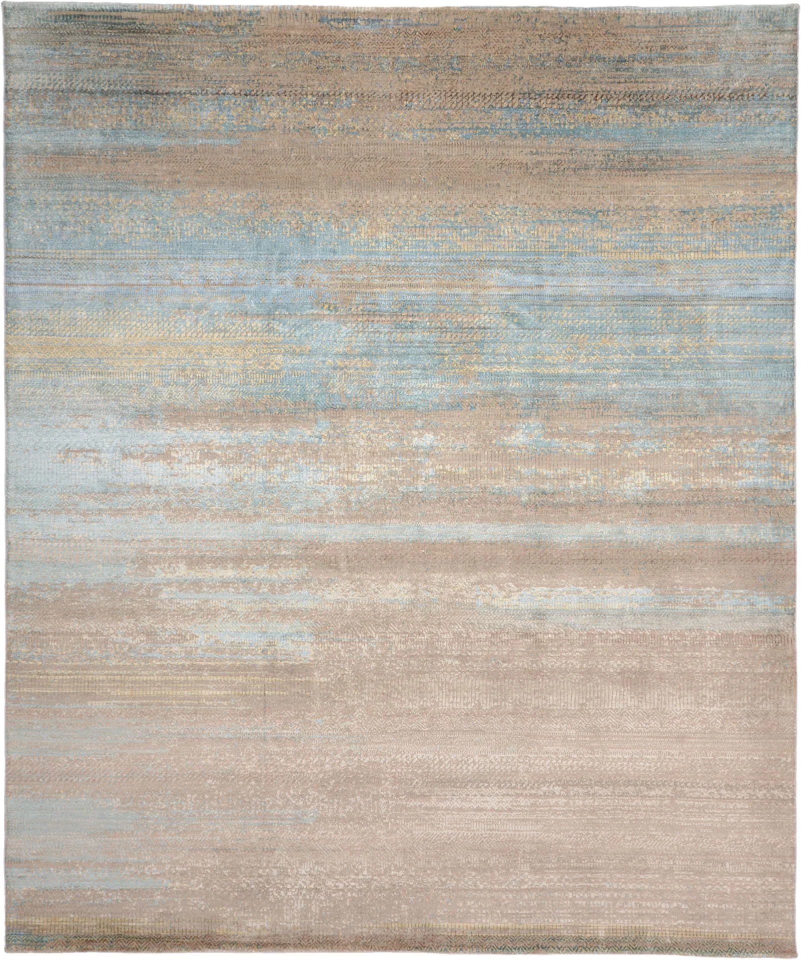 Hand-Knotted Indian Rug, 251 × 299 cm, Silk