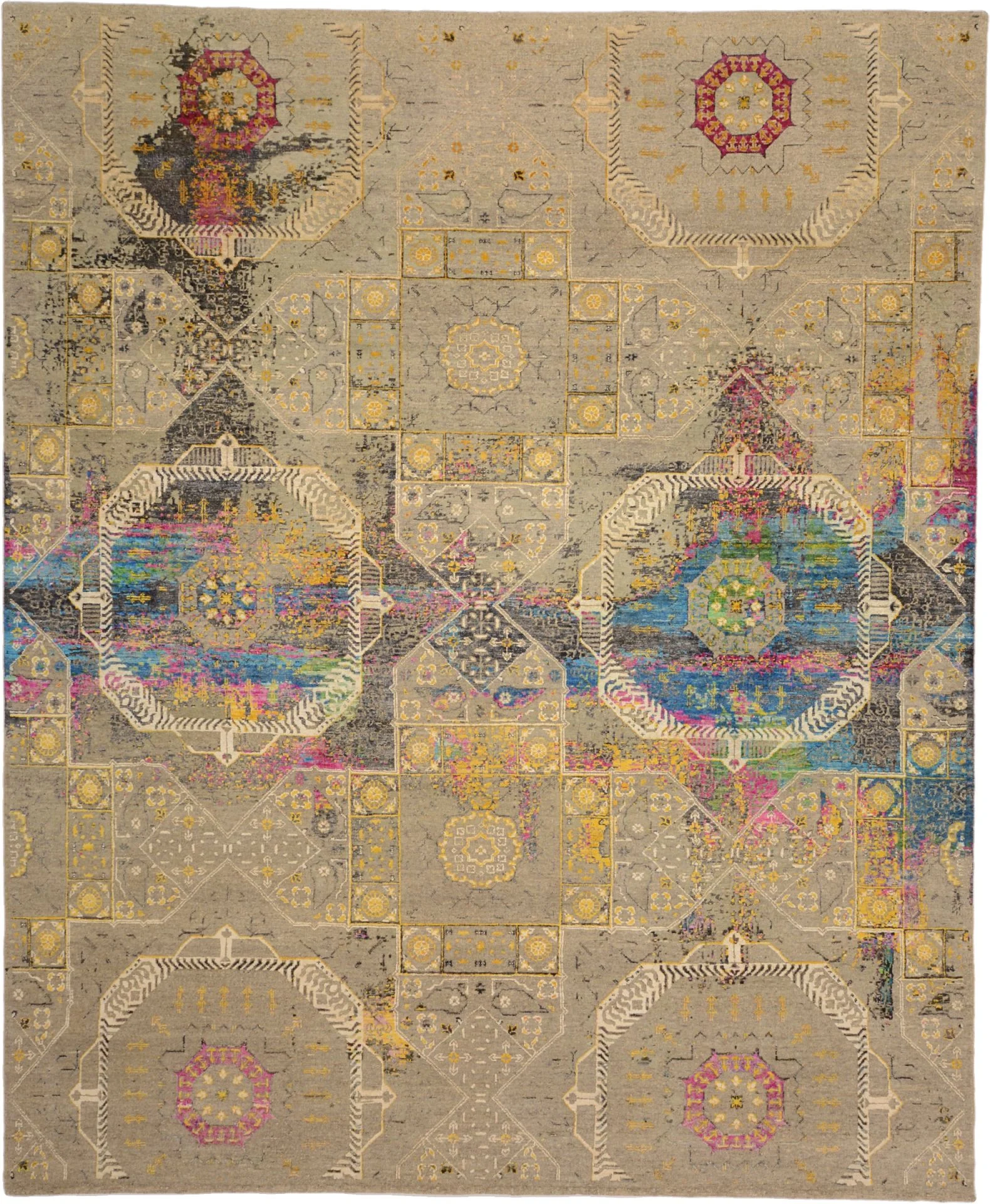 Indian Rug 245 × 297 cm, hand-knotted