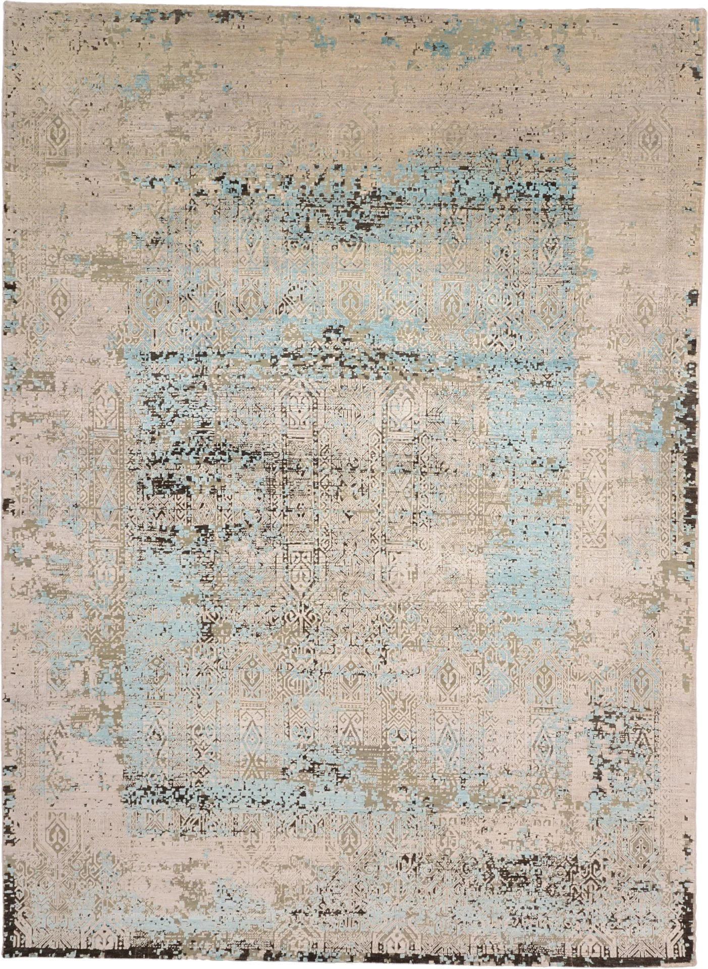 Indian Rug 267 × 364 cm in Wool & Silk, hand-knotted