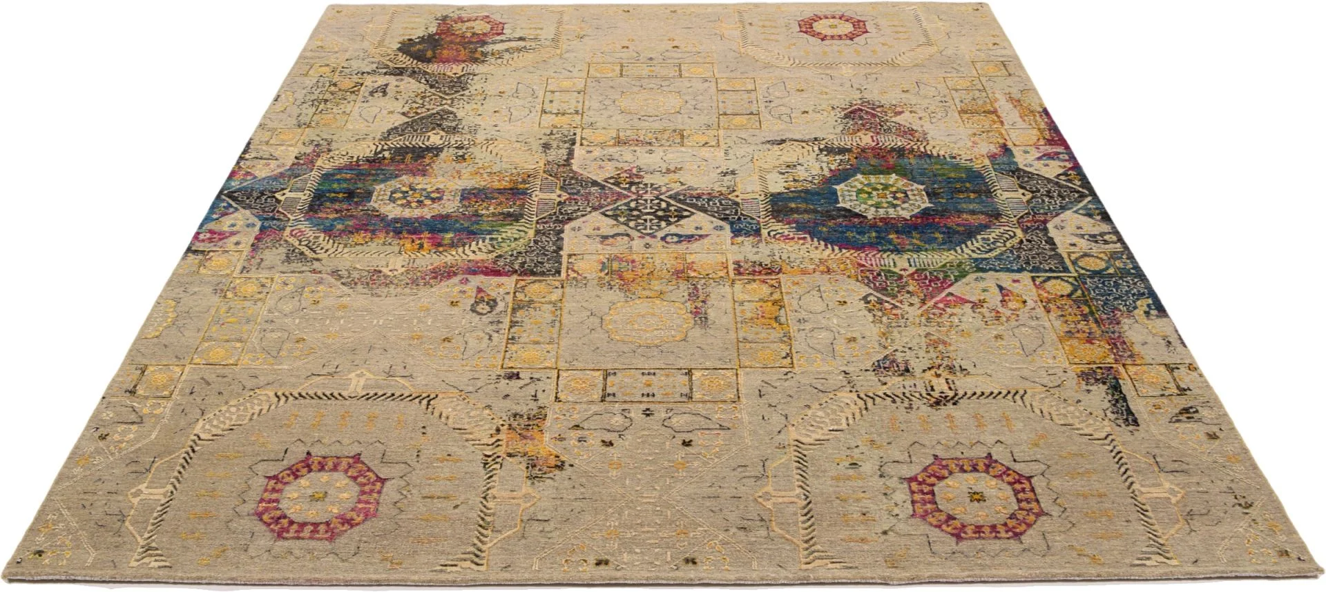 Alternative view of Indian Rug 245 × 297 cm, hand-knotted