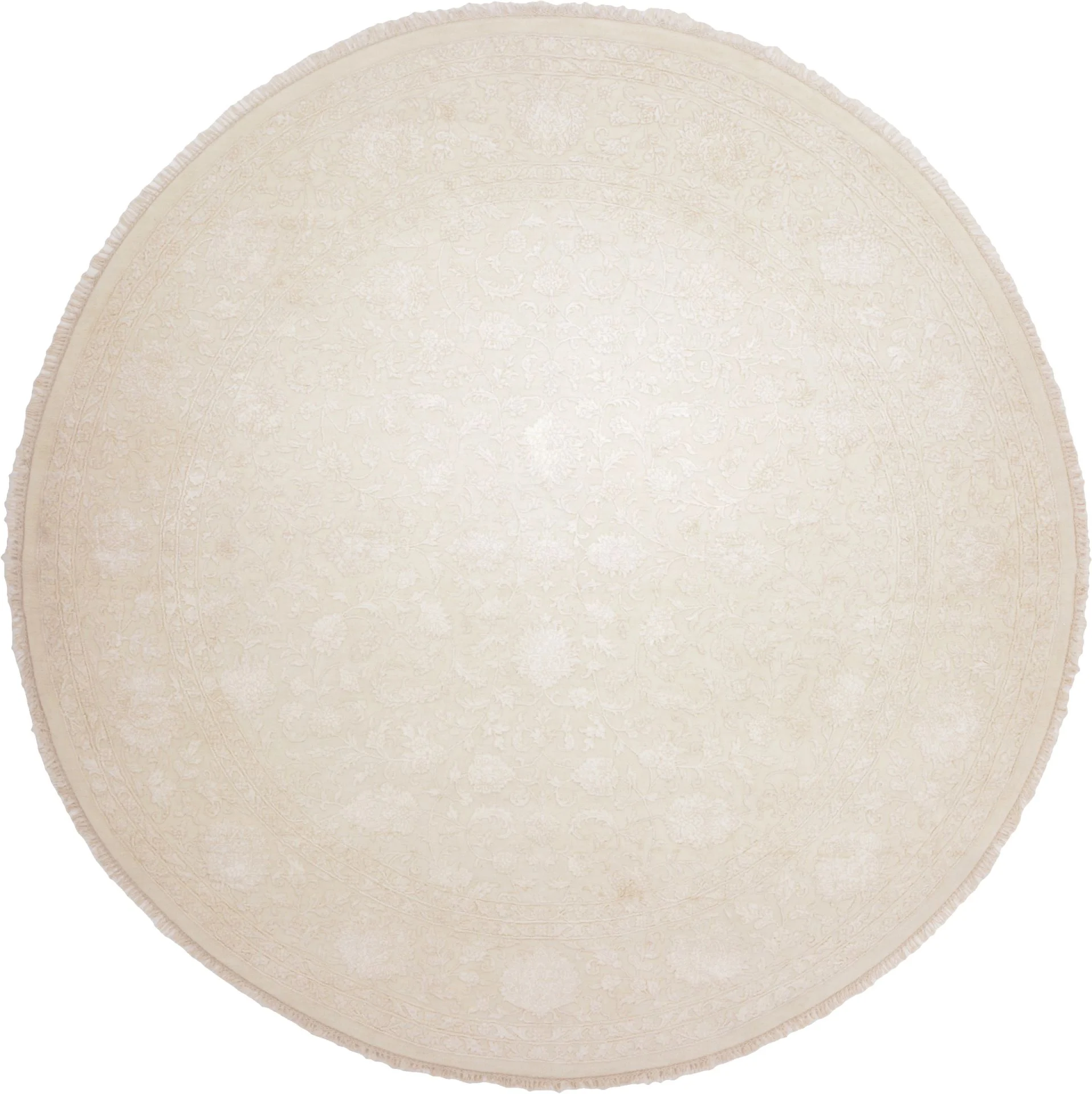 Hand-Knotted Tabriz Indian Rug, 272 × 272 cm