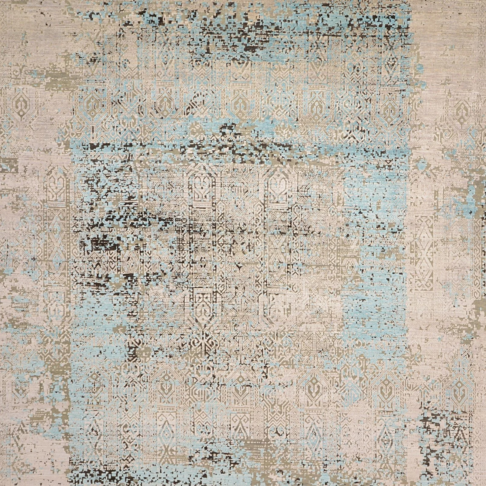Indian Rug 267 × 364 cm in Wool & Silk, hand-knotted - Image 5