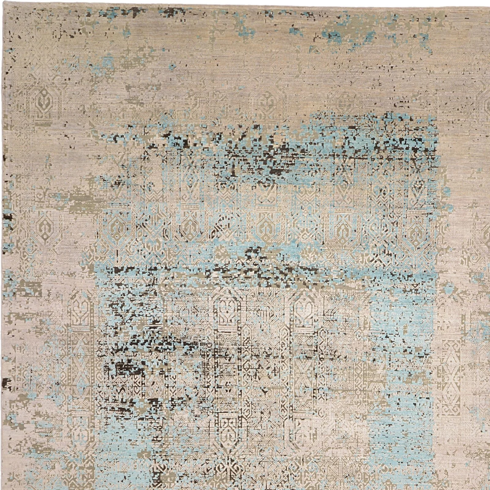 Indian Rug 267 × 364 cm in Wool & Silk, hand-knotted - Image 6