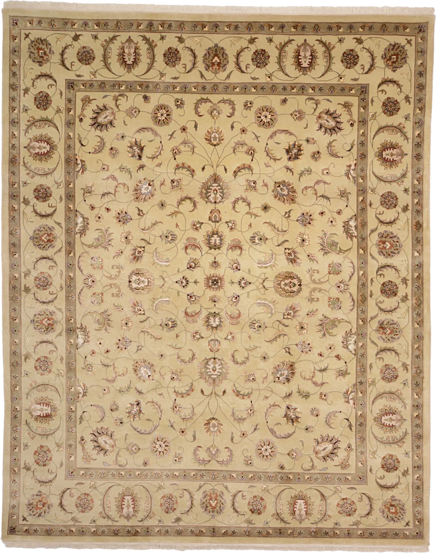 Hand-Knotted Tabriz Indian Rug, 243 × 300 cm