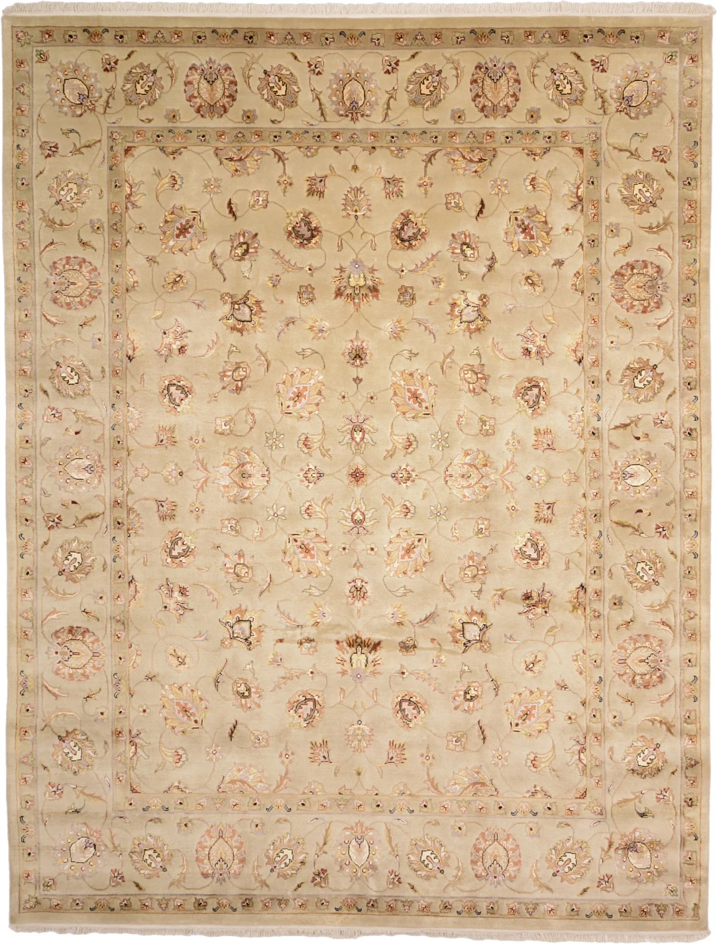 Hand-Knotted Tabriz Indian Rug, 243 × 313 cm
