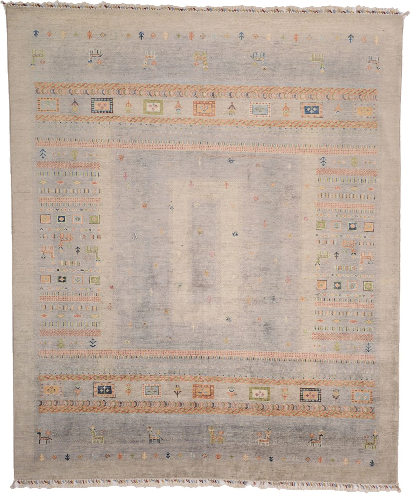 Hand-Knotted Samarkand Pakistani Rug, 247 × 296 cm, Wool