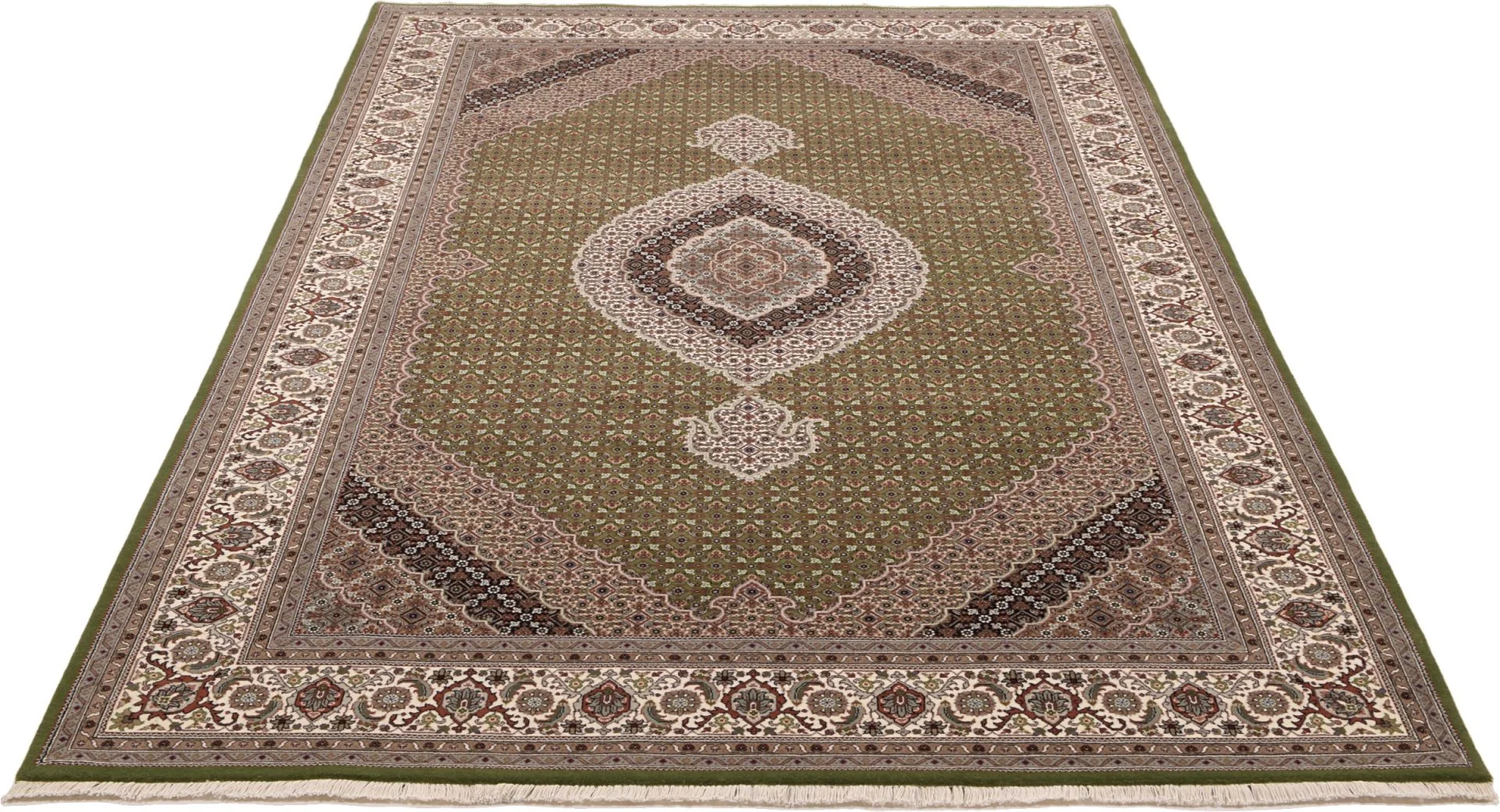 Alternative view of Hand-Knotted Tabriz Indian Rug, 200 × 305 cm