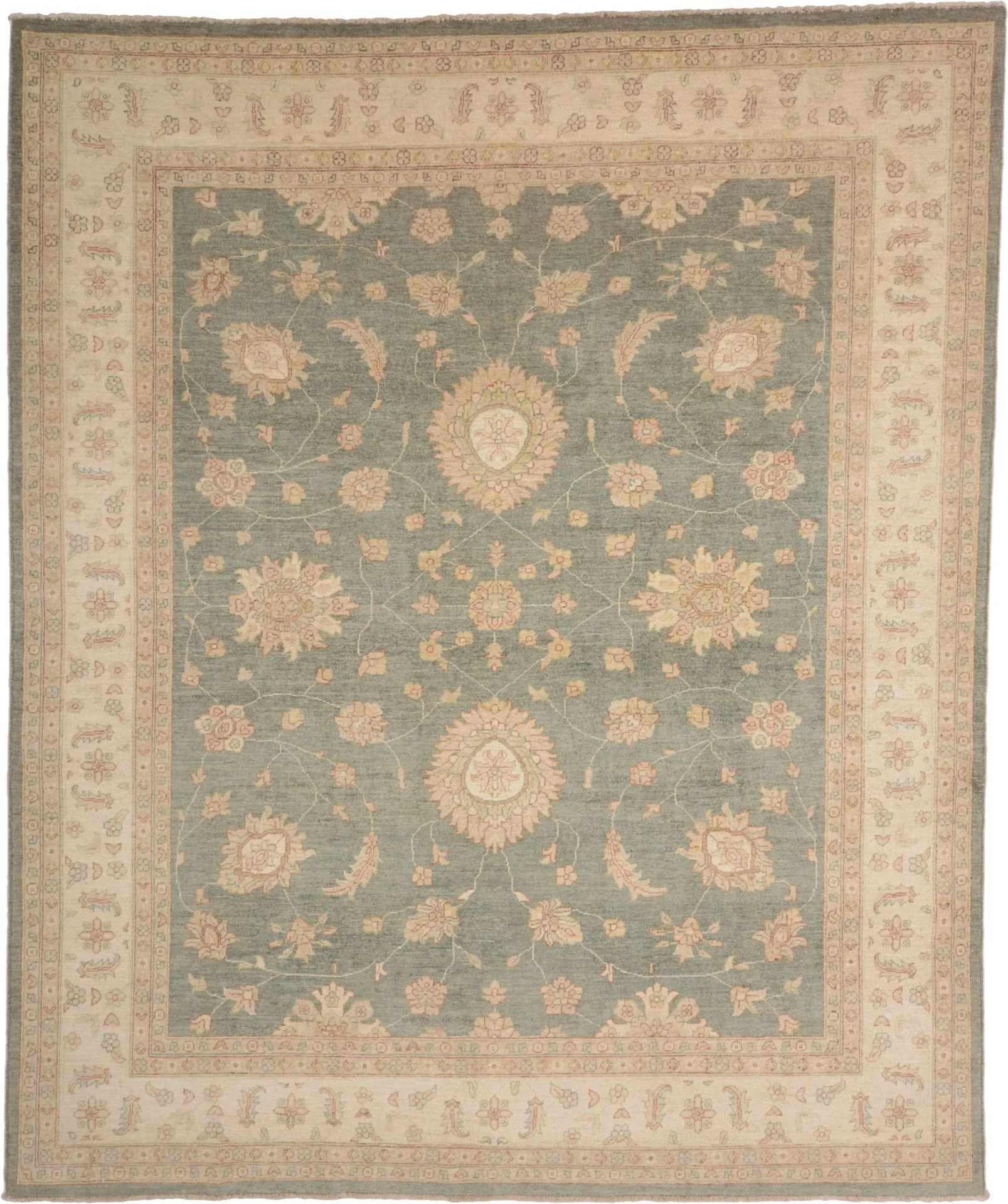 Wool Ziegler Pakistani Rug 246 × 295 cm, hand-knotted