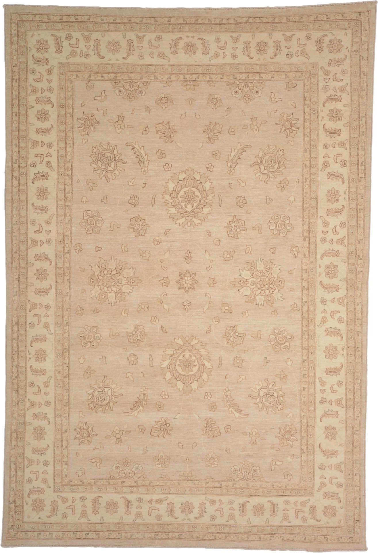 Ziegler Pakistani Rug 202 × 300 cm in Wool, hand-knotted