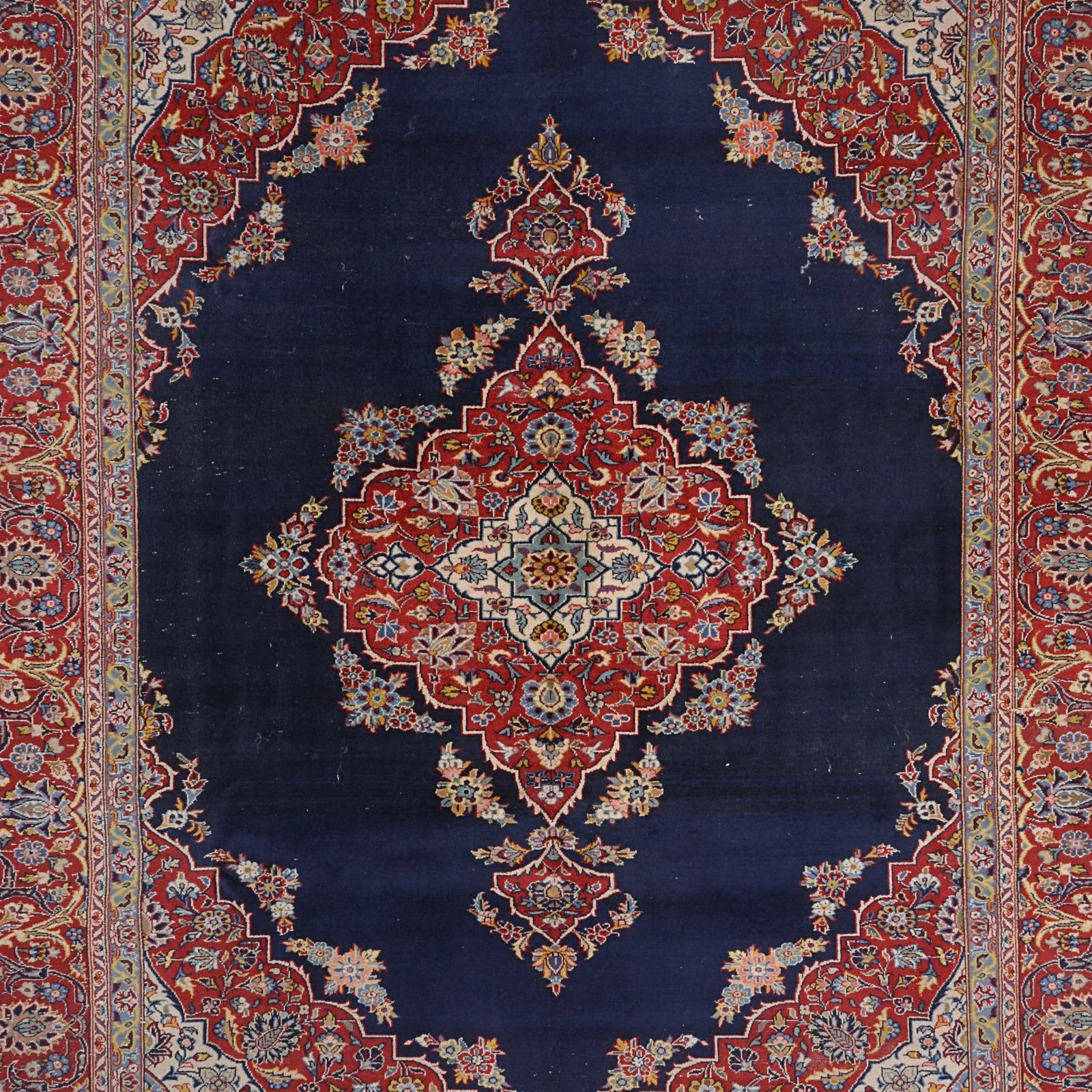 Alternative view of Hand-Knotted Kashan Persian Rug, 226 × 274 cm, Wool