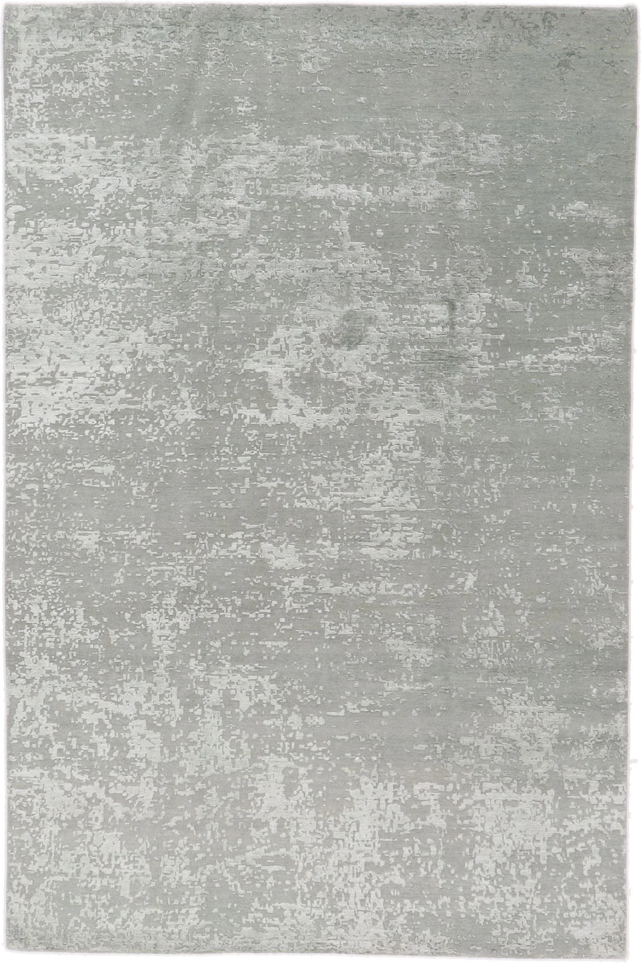 Wool & Silk Indian Rug 201 × 306 cm, hand-knotted