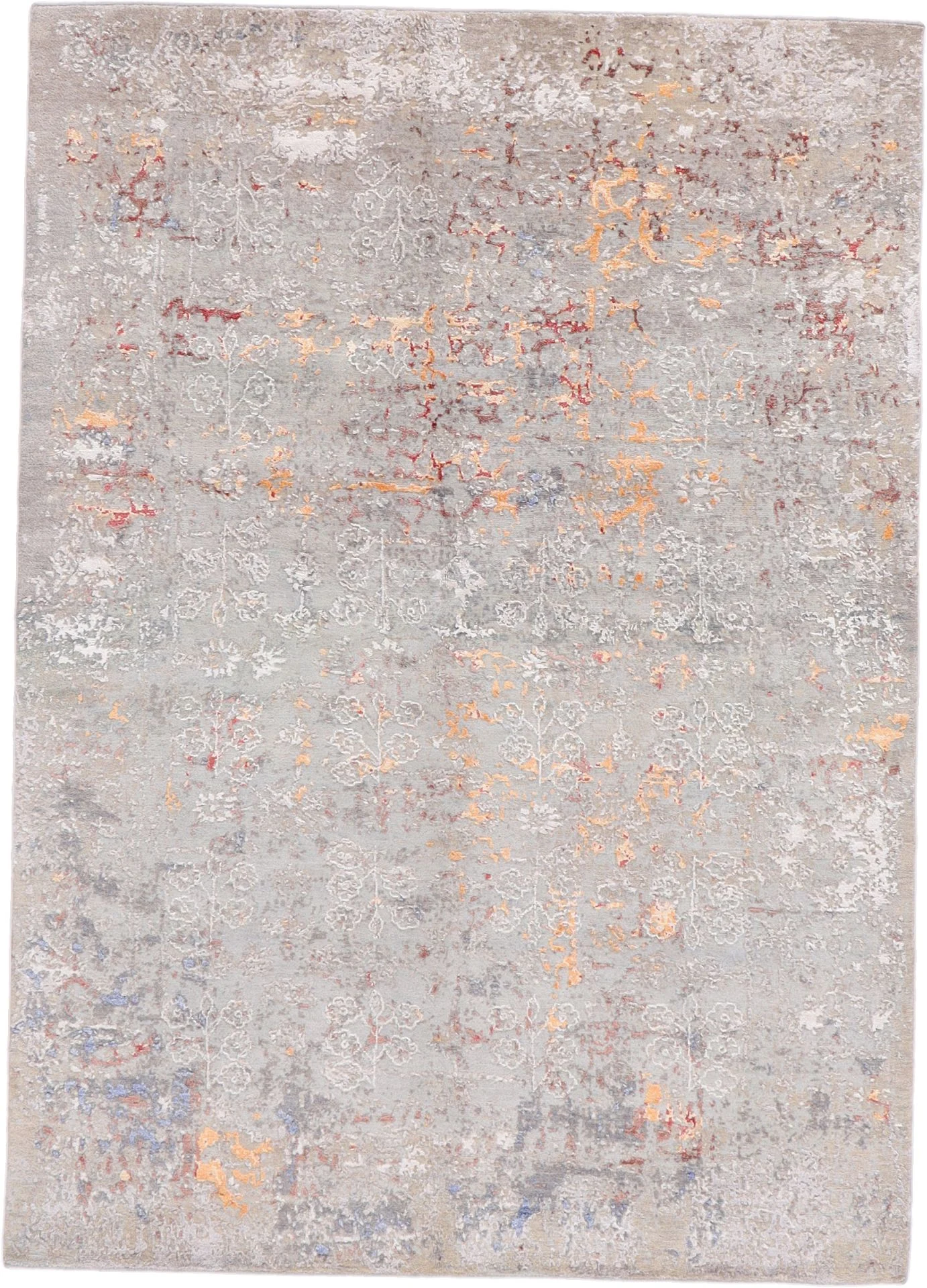 Hand-Knotted Indian Rug, 169 × 239 cm, Wool & Silk