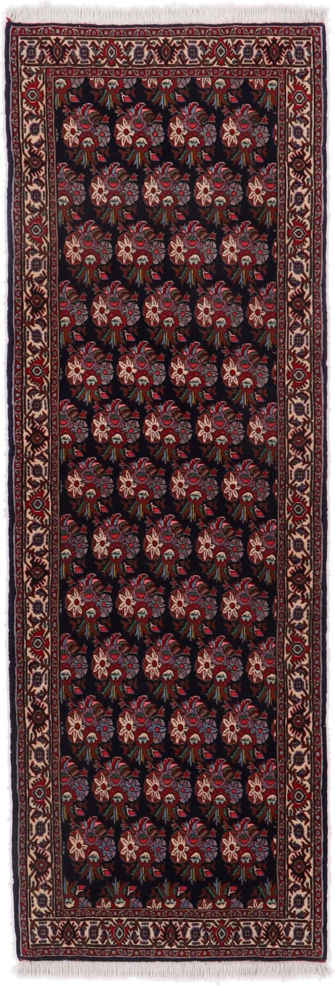 Wool Bijar Persian Rug 73 × 227 cm, hand-knotted
