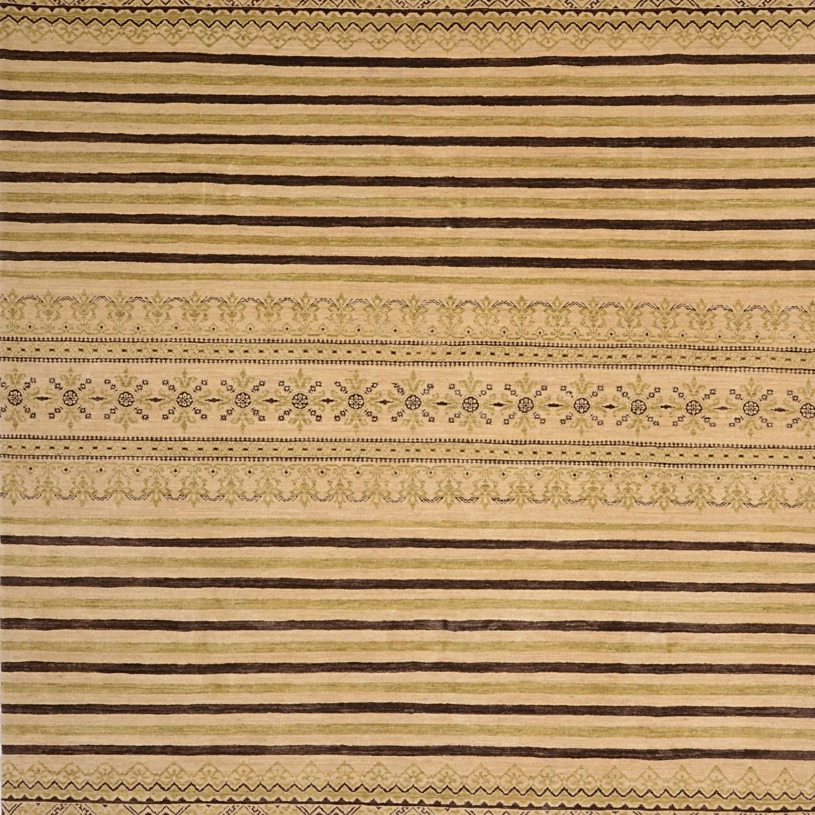 Alternative view of Hand-Knotted Samarkand Afghan Rug, 207 × 293 cm, Wool