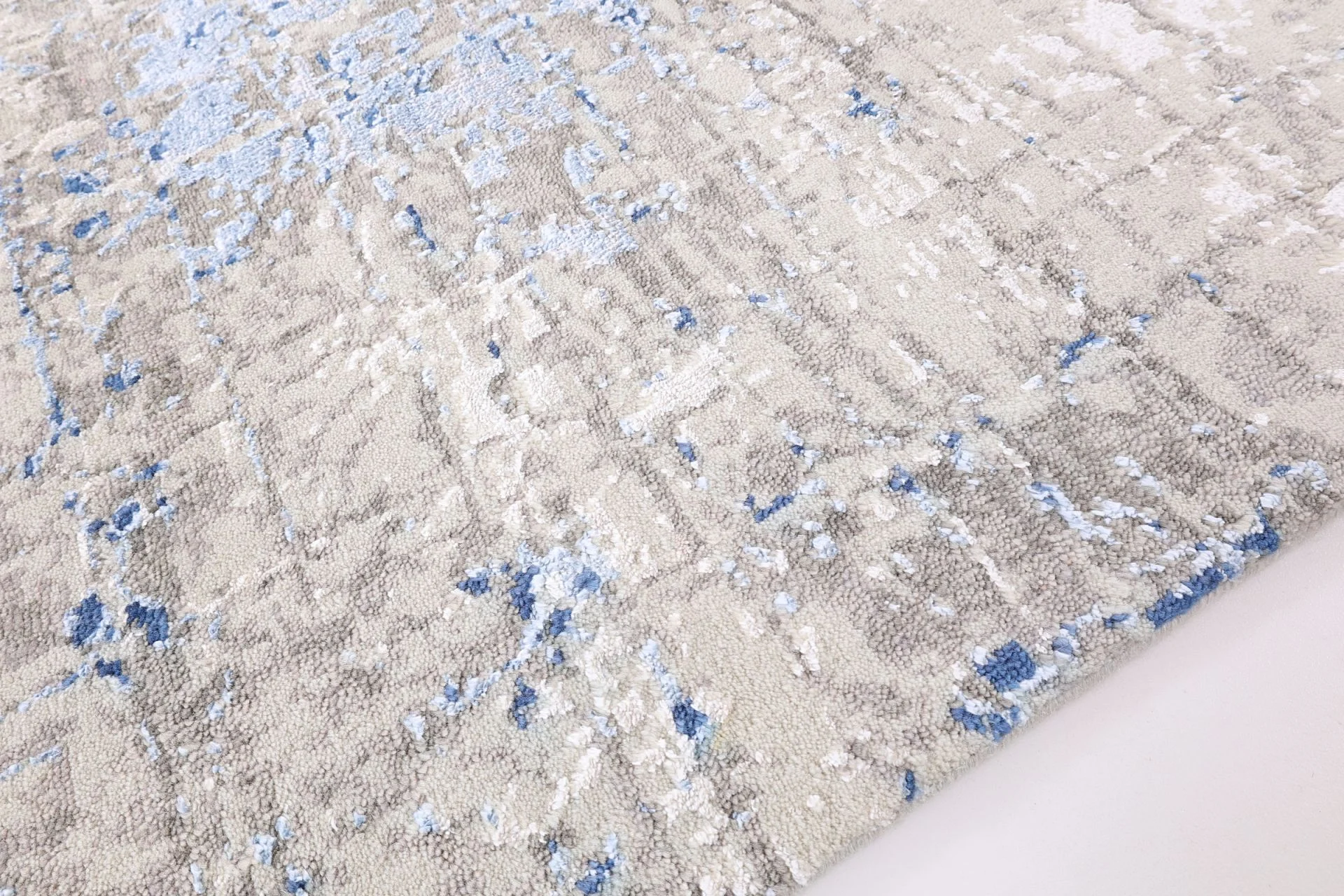 Wool & Silk Indian Rug 243 × 305 cm, hand-knotted - Image 6