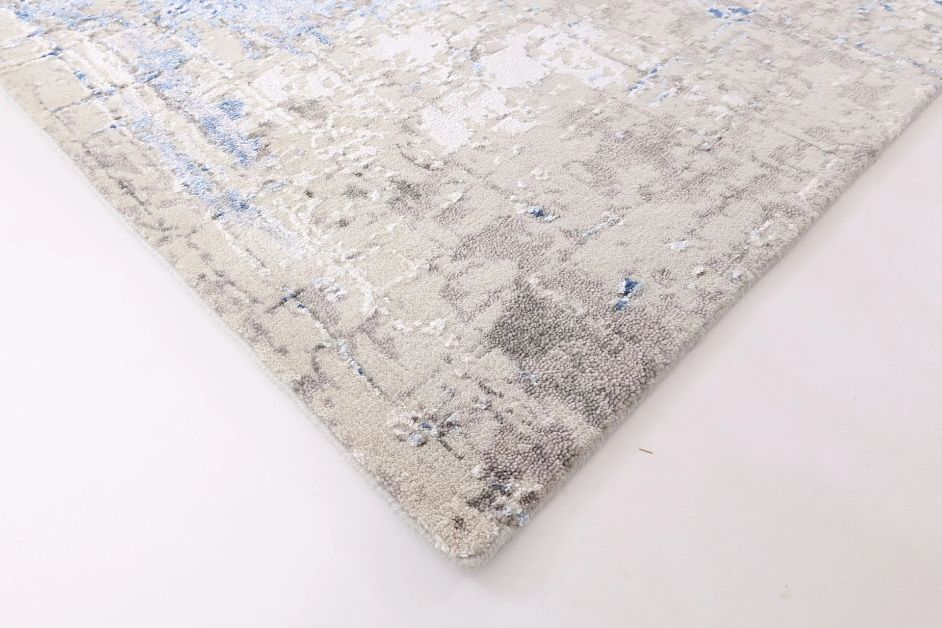 Wool & Silk Indian Rug 243 × 305 cm, hand-knotted - Image 7