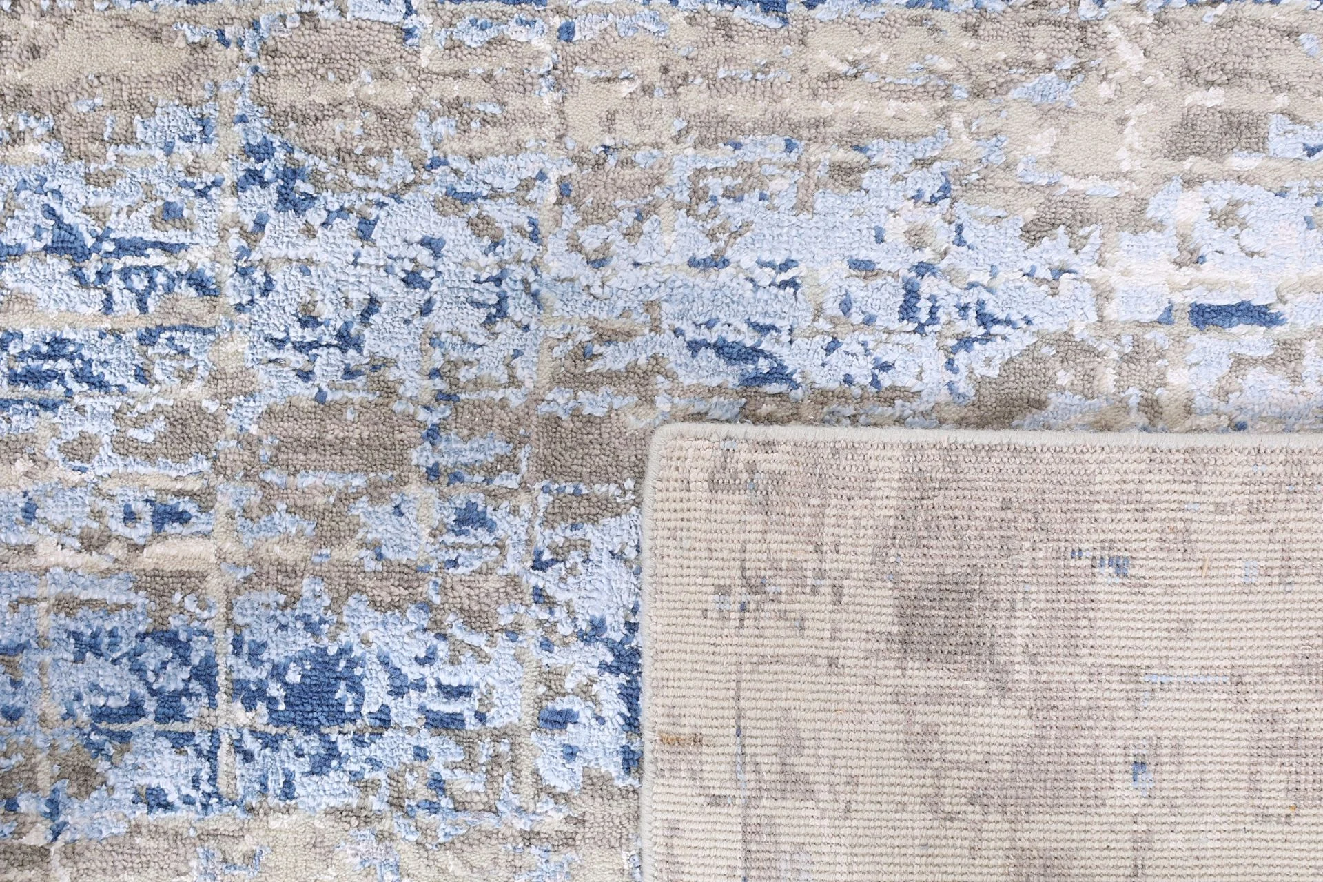 Wool & Silk Indian Rug 243 × 305 cm, hand-knotted - Image 8
