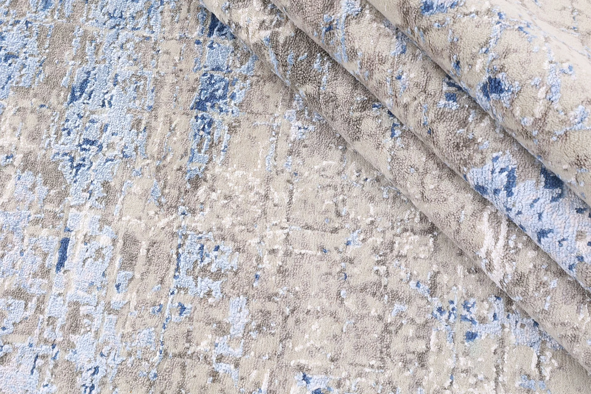 Wool & Silk Indian Rug 243 × 305 cm, hand-knotted - Image 9