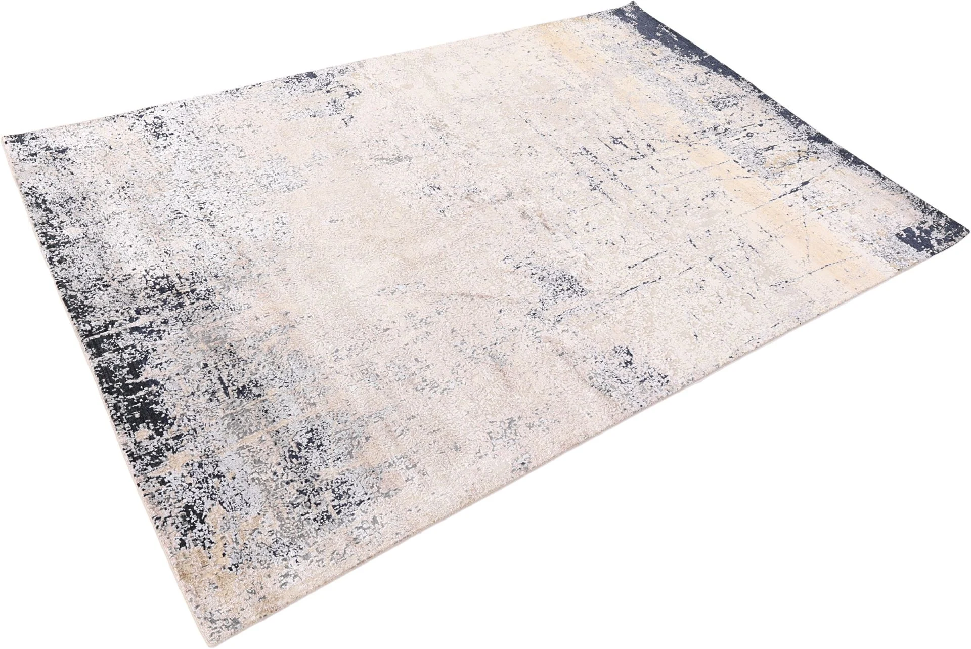 Hand-Knotted Indian Rug, 202 × 304 cm, Wool & Silk - Image 3