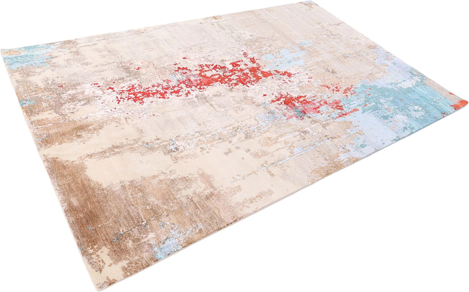 Alternative view of Hand-Knotted Indian Rug, 203 × 310 cm, Wool & Silk