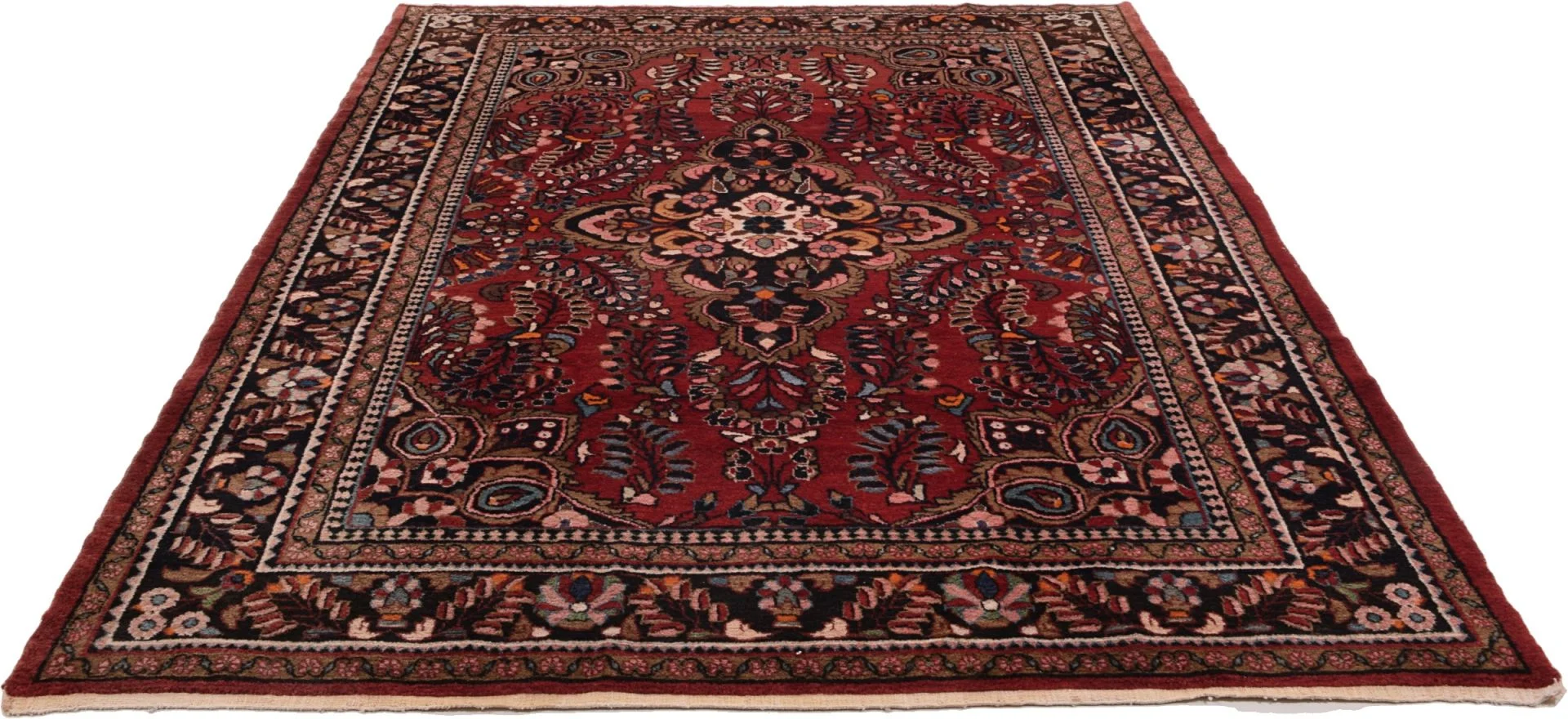 Alternative view of Hamadan Persian Rug 231 × 335 cm in Wool, hand-knotted