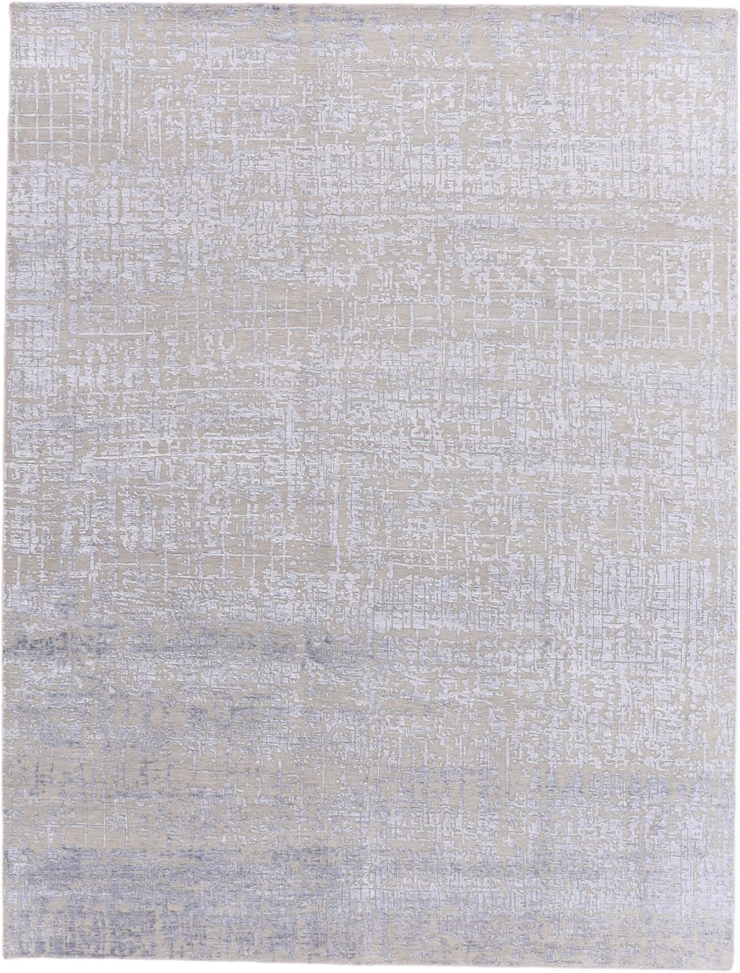 Indian Rug 238 × 312 cm in Wool & Silk, hand-knotted