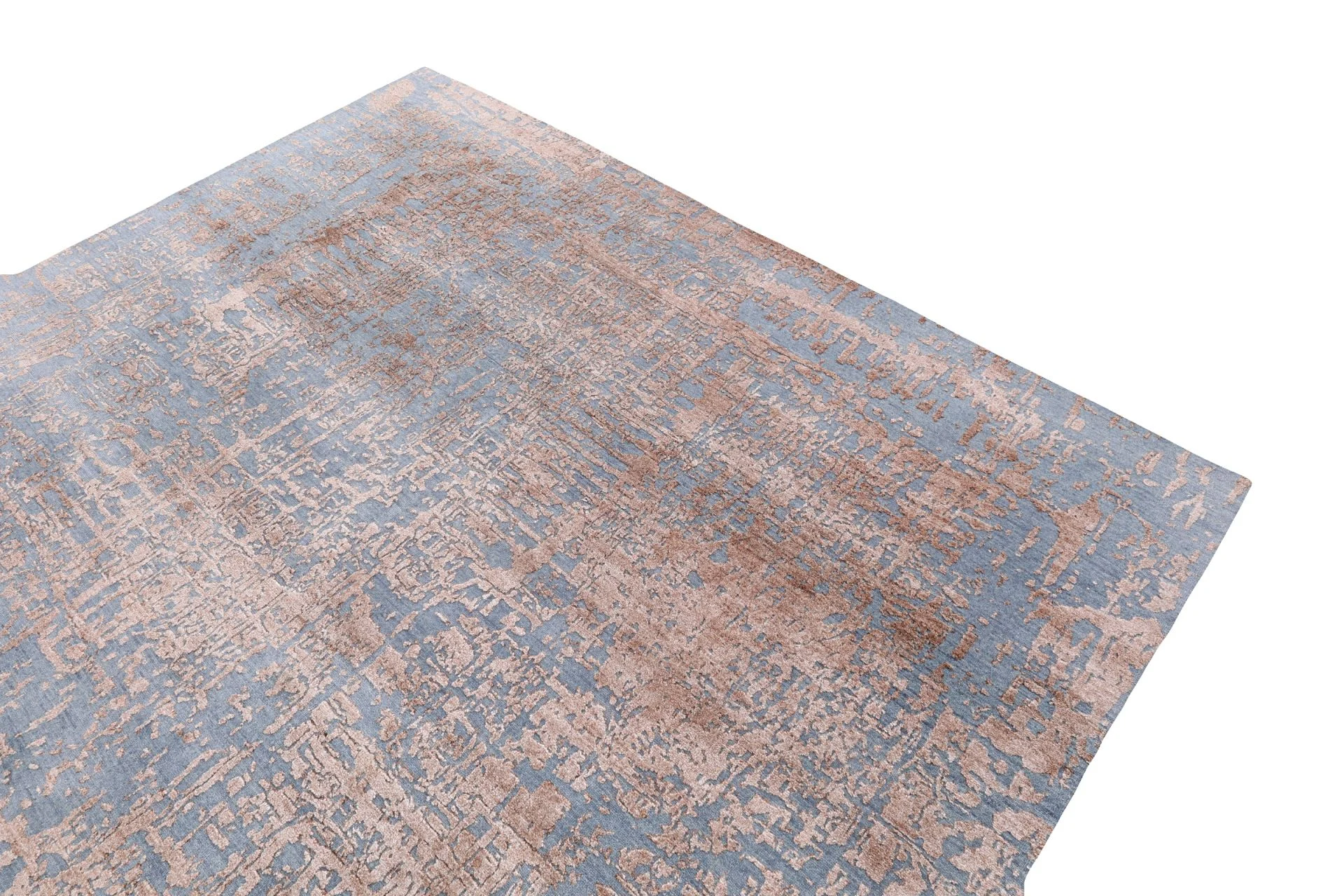 Hand-Knotted Indian Rug, 244 × 308 cm, Wool & Silk - Image 4