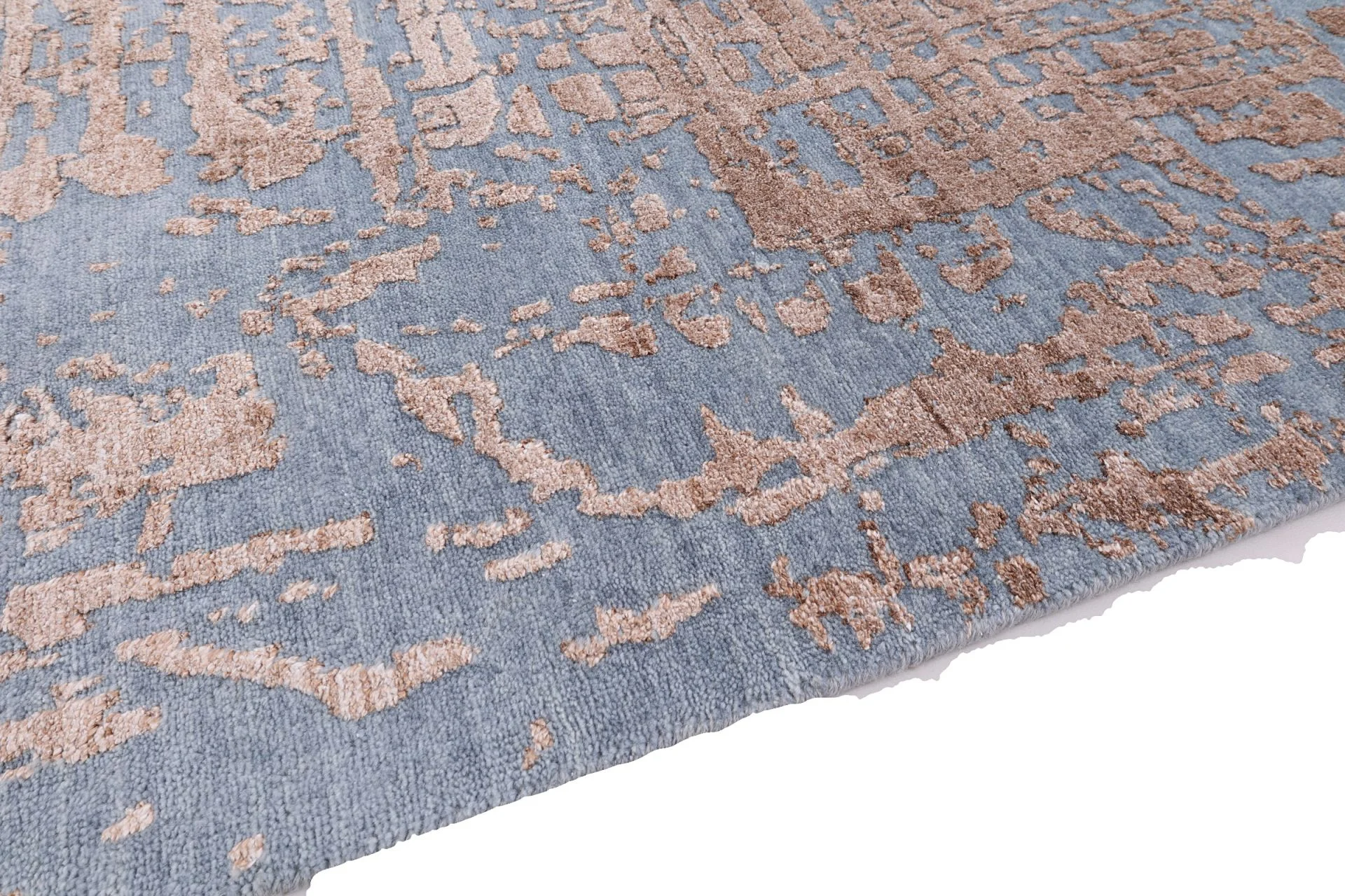 Hand-Knotted Indian Rug, 244 × 308 cm, Wool & Silk - Image 5