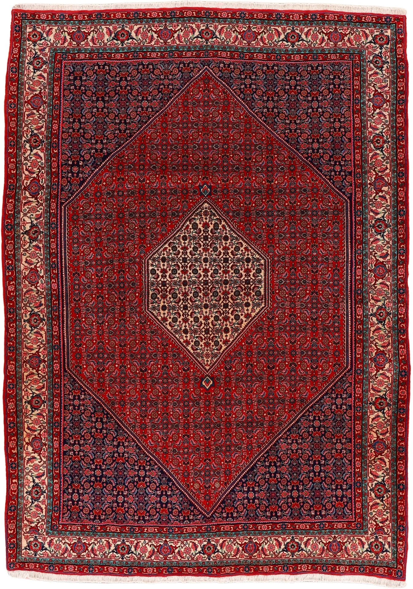 Wool Bijar Persian Rug 221 × 312 cm, hand-knotted