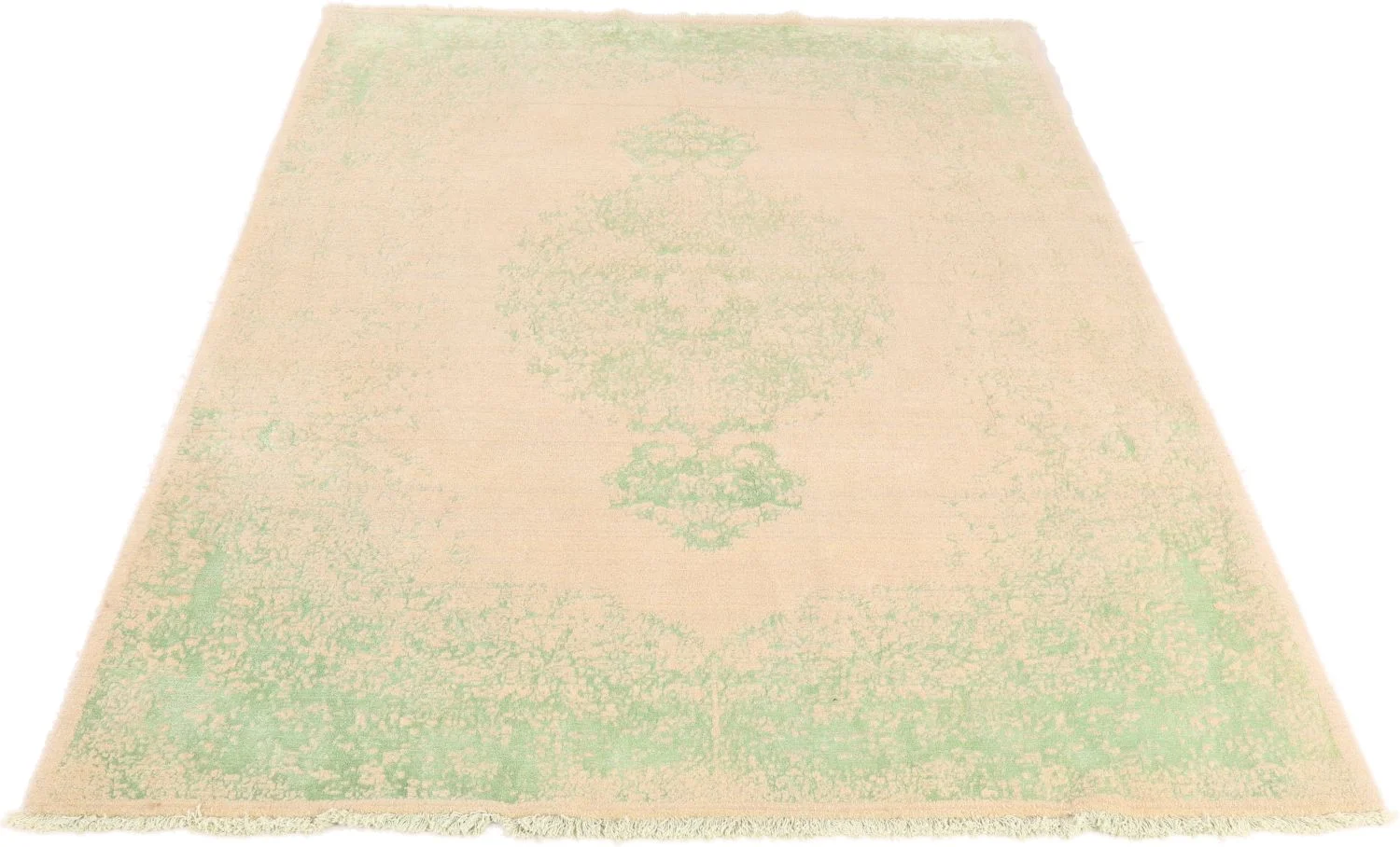 Alternative view of Hand-Knotted Indian Rug, 170 × 240 cm, Wool & Silk