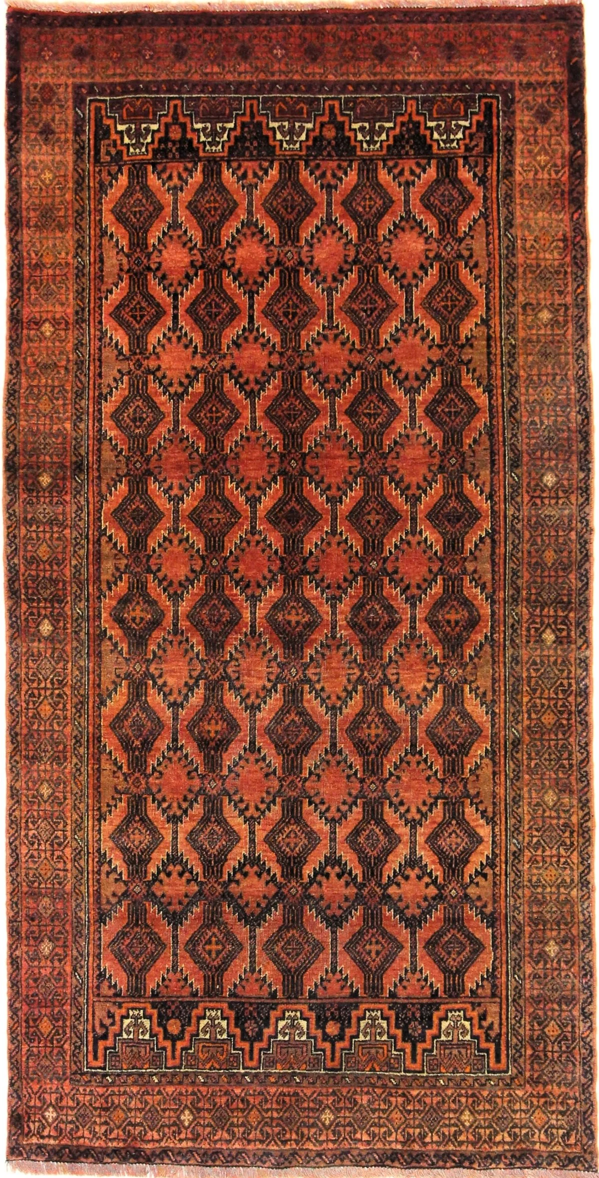 Baluch Persian Rug 189 × 96 cm in Wool, hand-knotted