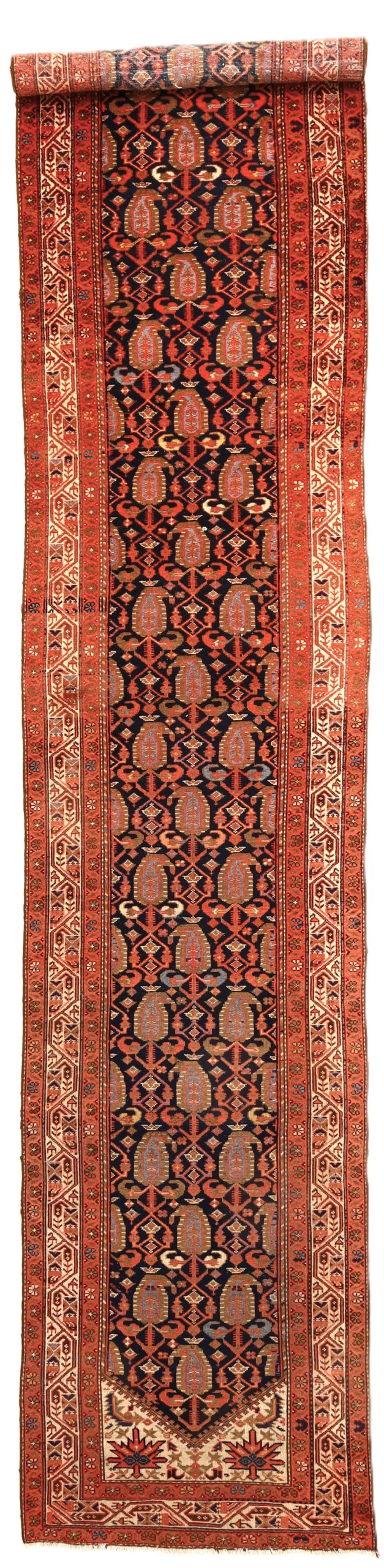 Hand-Knotted Malayer Persian Rug, 508 × 100 cm, Wool
