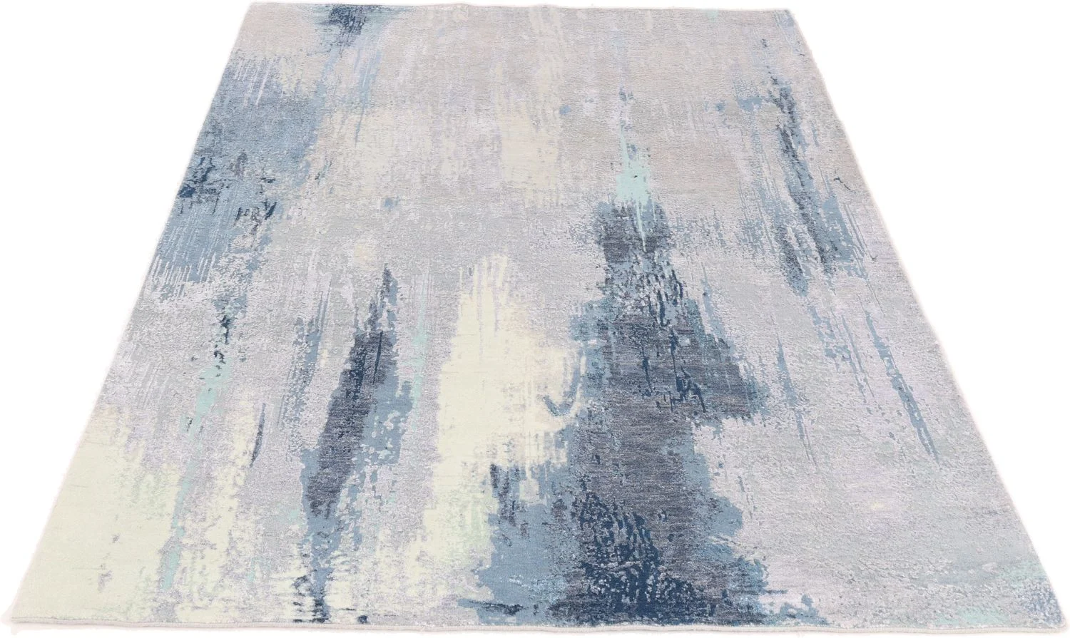 Alternative view of Hand-Knotted Indian Rug, 172 × 247 cm, Wool & Silk