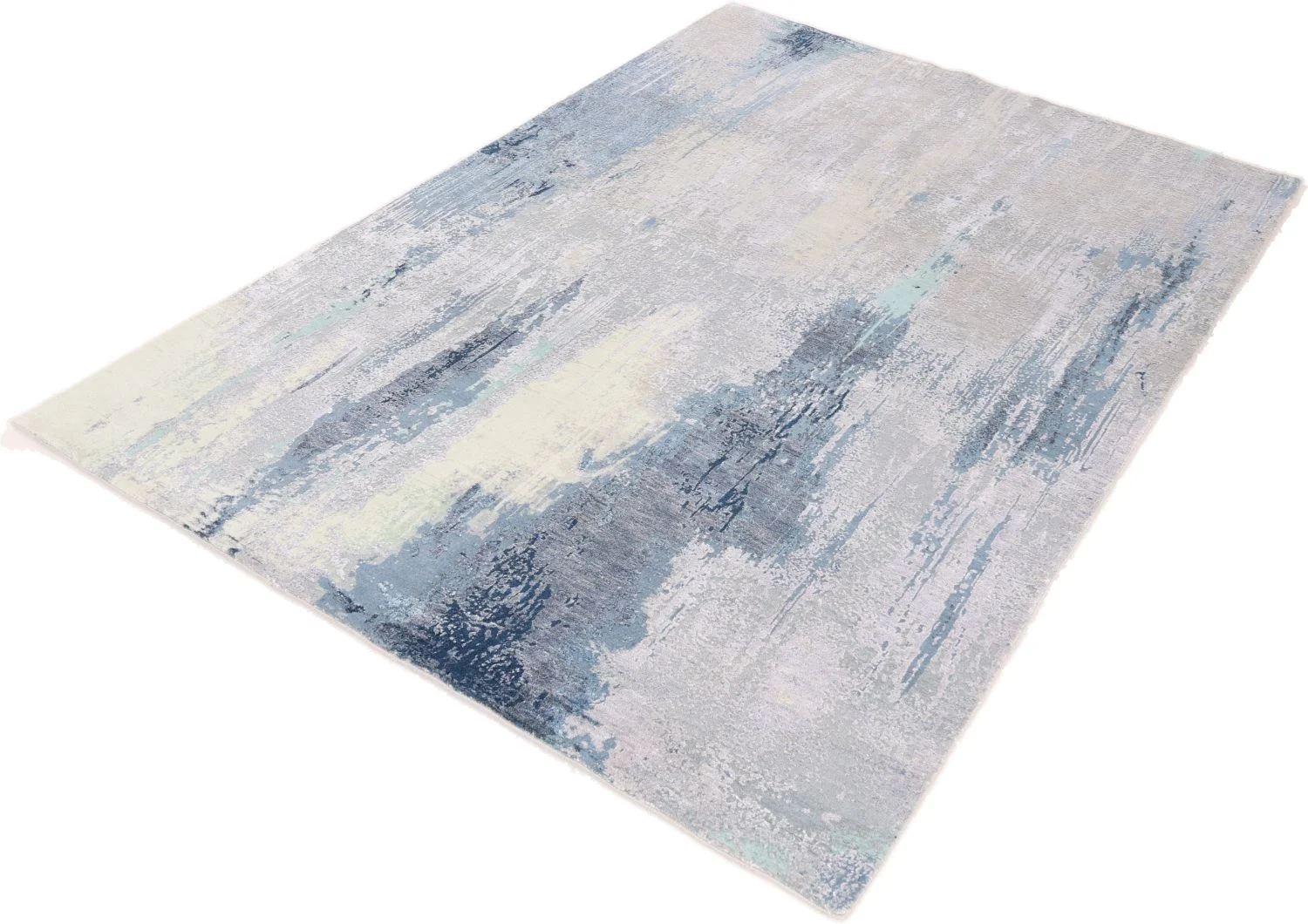 Hand-Knotted Indian Rug, 172 × 247 cm, Wool & Silk - Image 5