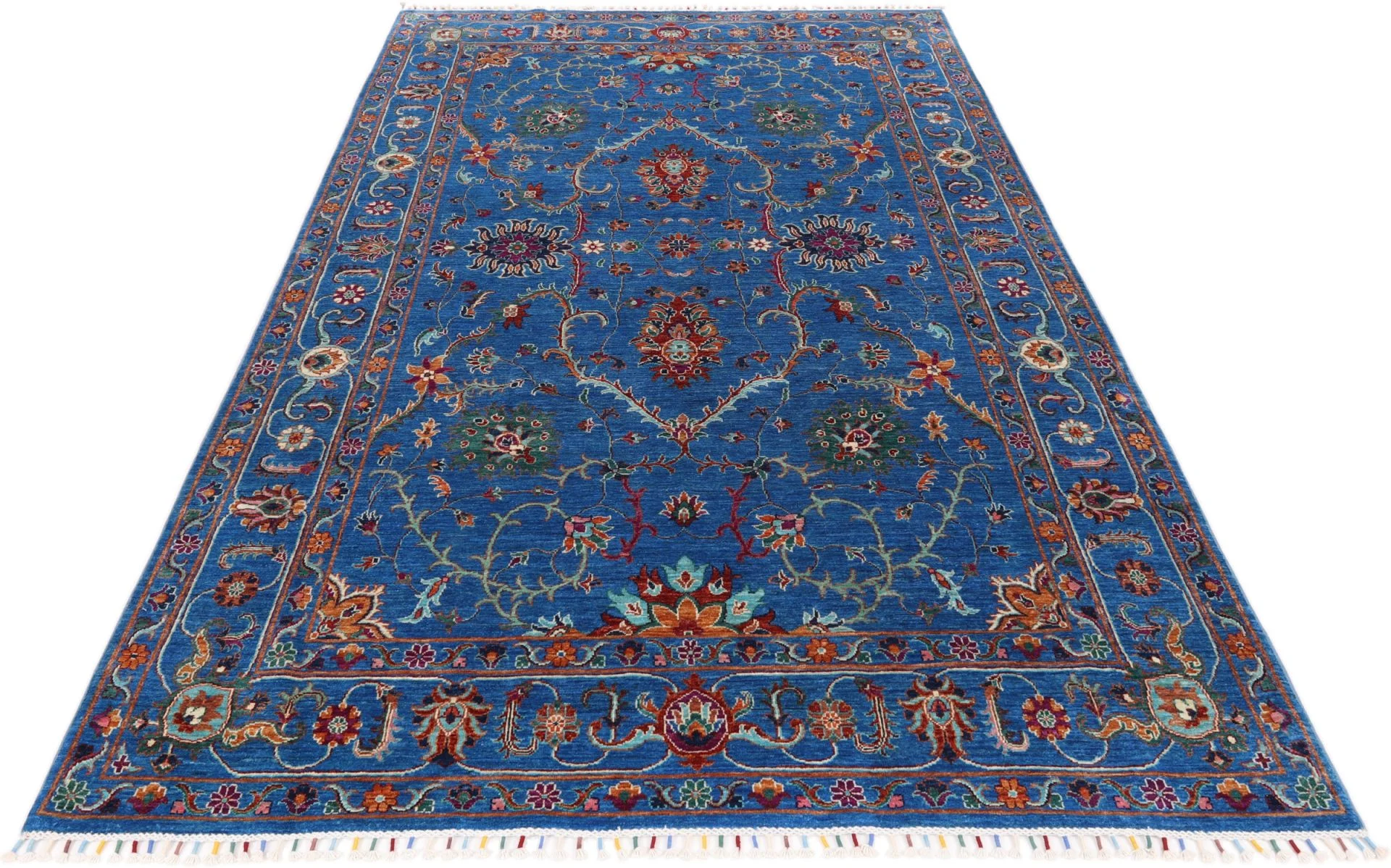 Alternative view of Hand-Knotted Samarkand Pakistani Rug, 202 × 322 cm, Wool