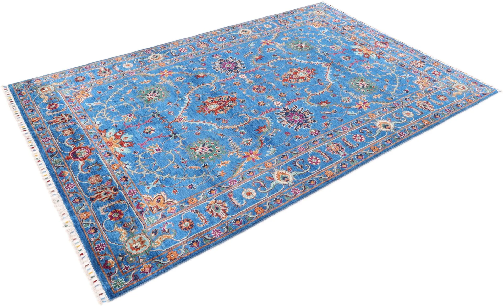 Hand-Knotted Samarkand Pakistani Rug, 202 × 322 cm, Wool - Image 5
