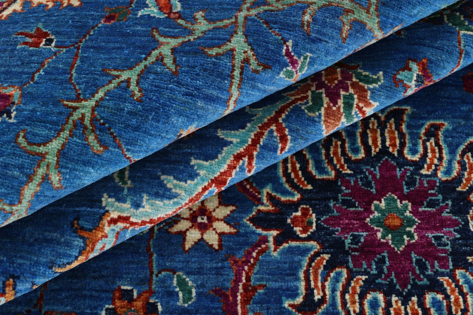 Hand-Knotted Samarkand Pakistani Rug, 202 × 322 cm, Wool - Image 8