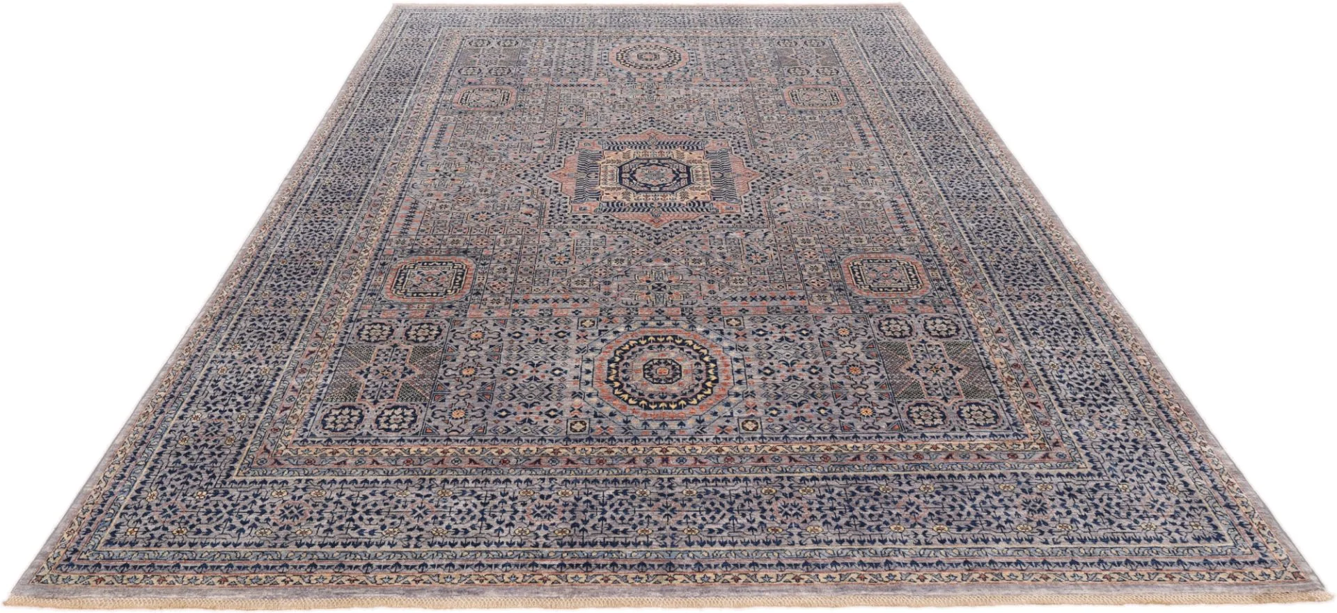 Alternative view of Hand-Knotted Mamluk Afghan Rug, 253 × 355 cm, Wool