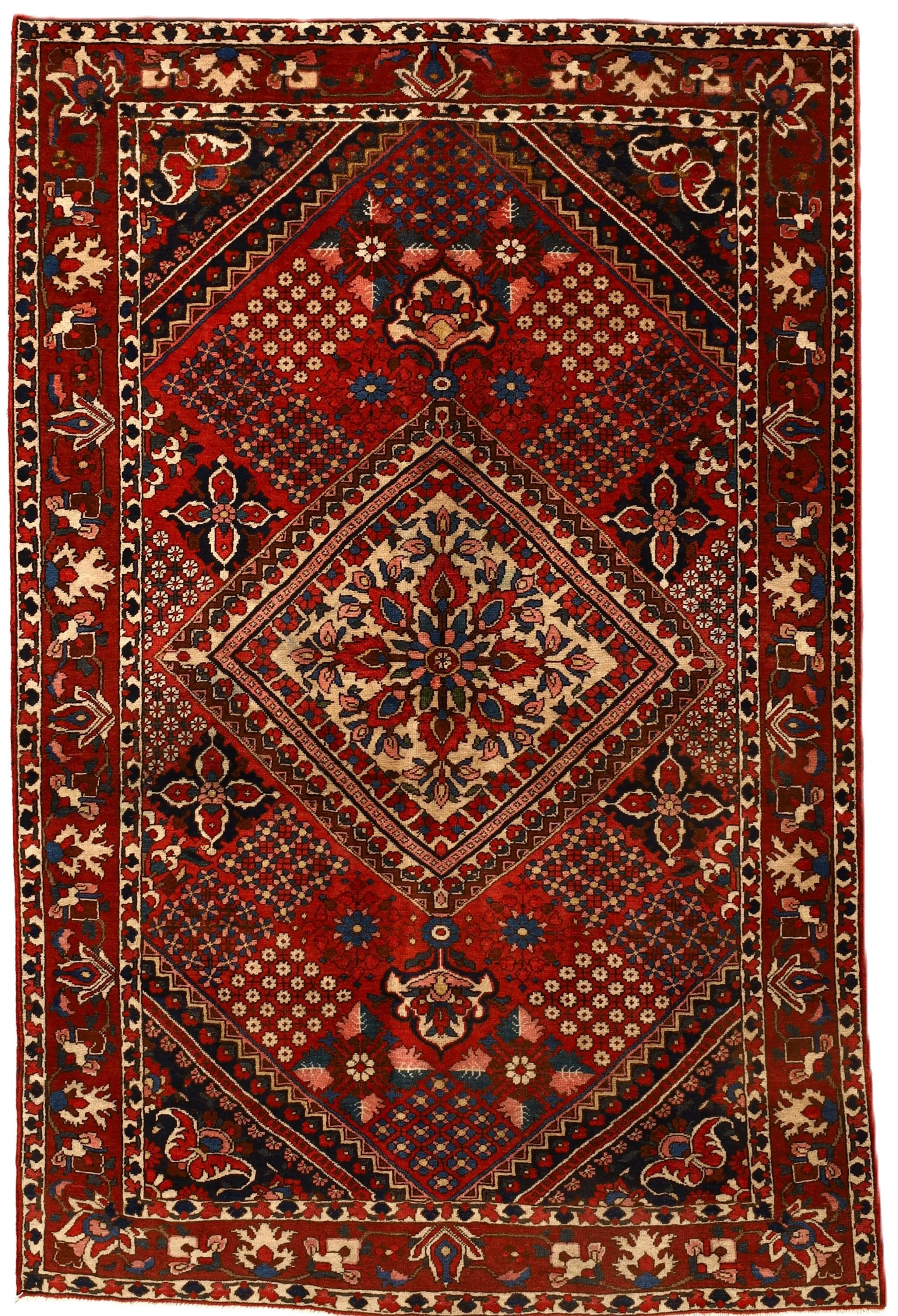 Wool Bakhtiari Persian Rug 208 × 137 cm, hand-knotted