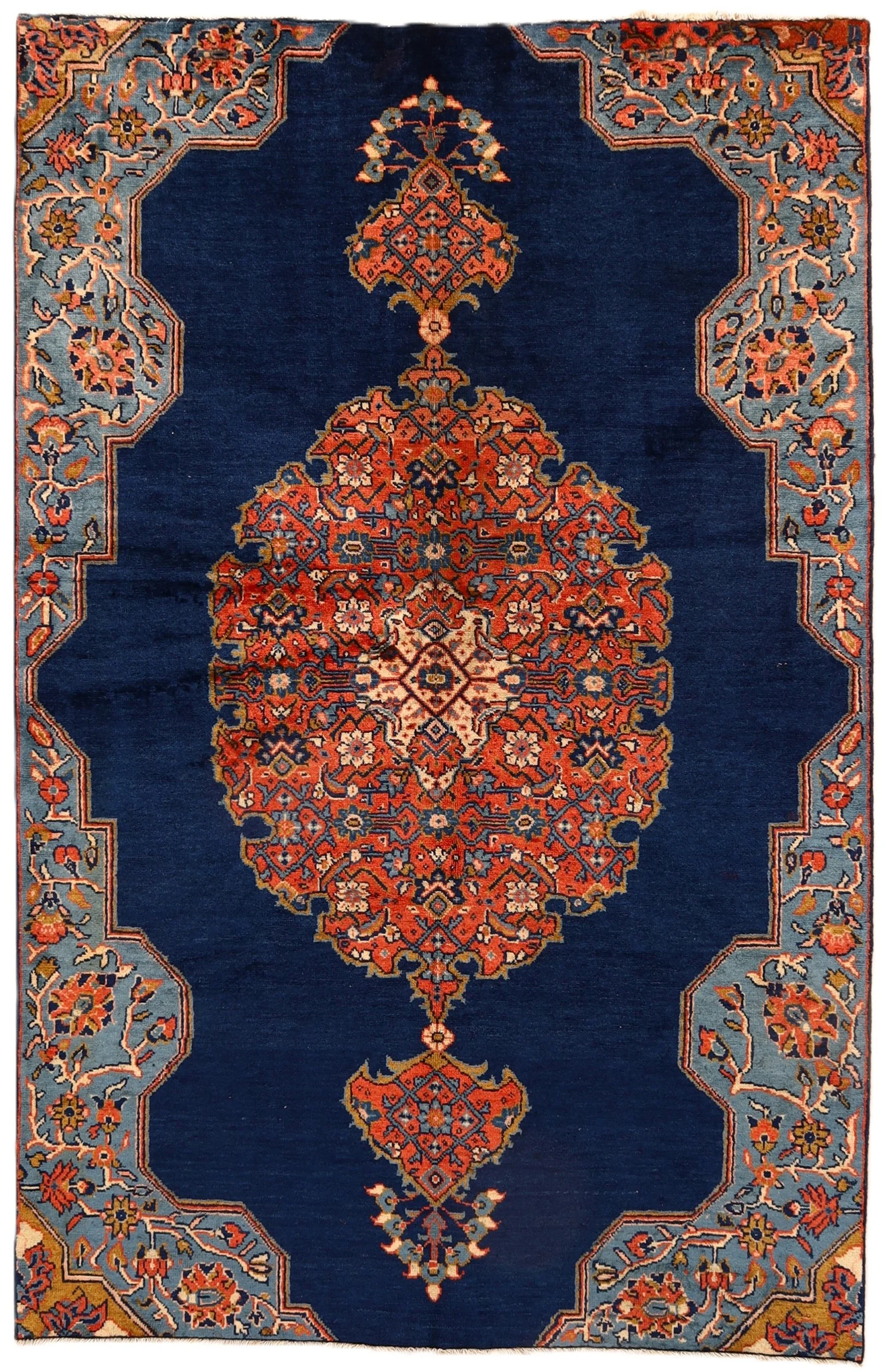 Wool Sarouk Persian Rug 250 × 161 cm, hand-knotted
