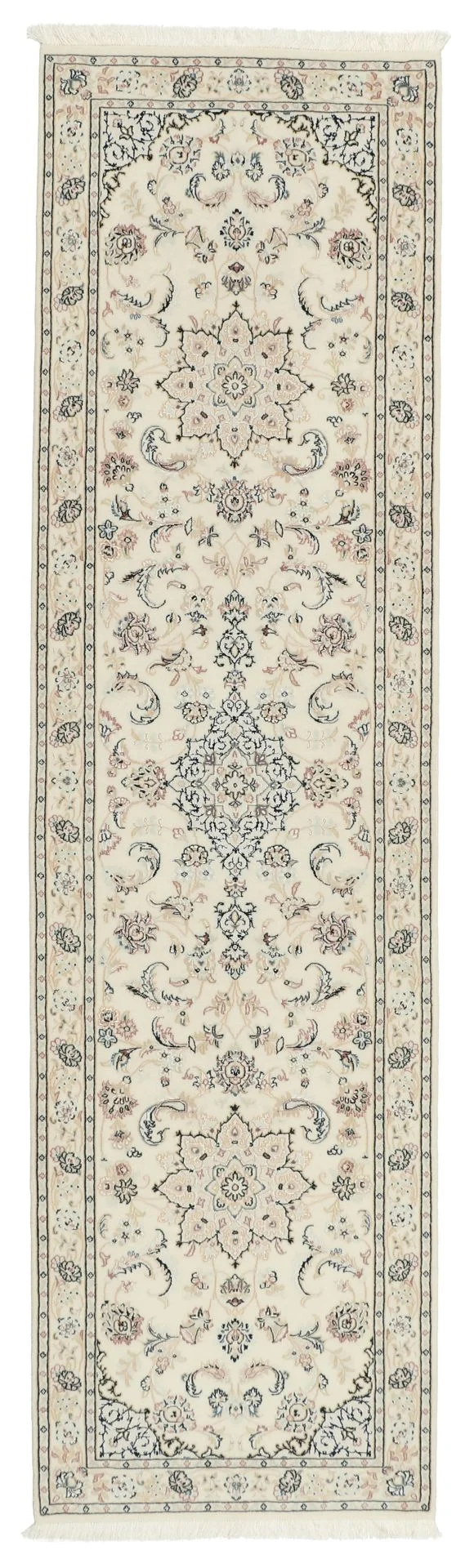 Hand-Knotted Tabriz Persian Rug, 80 × 300 cm, Wool & Silk