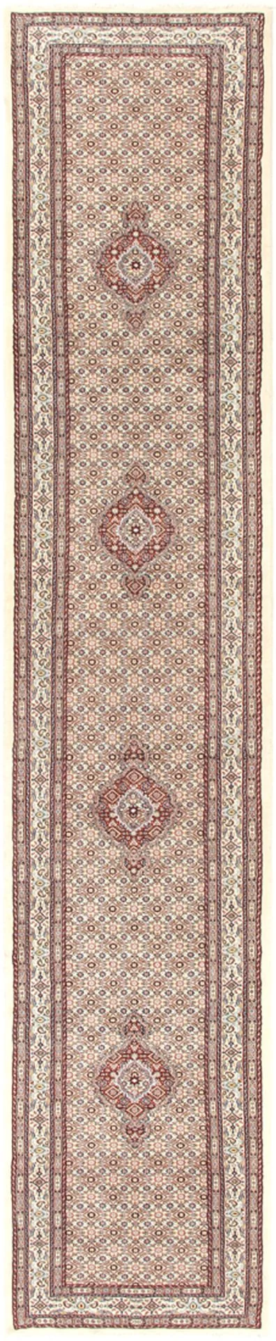 Wool Moud Persian Rug 80 × 500 cm, hand-knotted