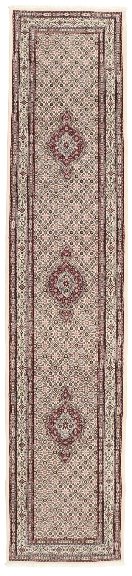 Moud Persian Rug 83 × 395 cm in Wool & Silk, hand-knotted