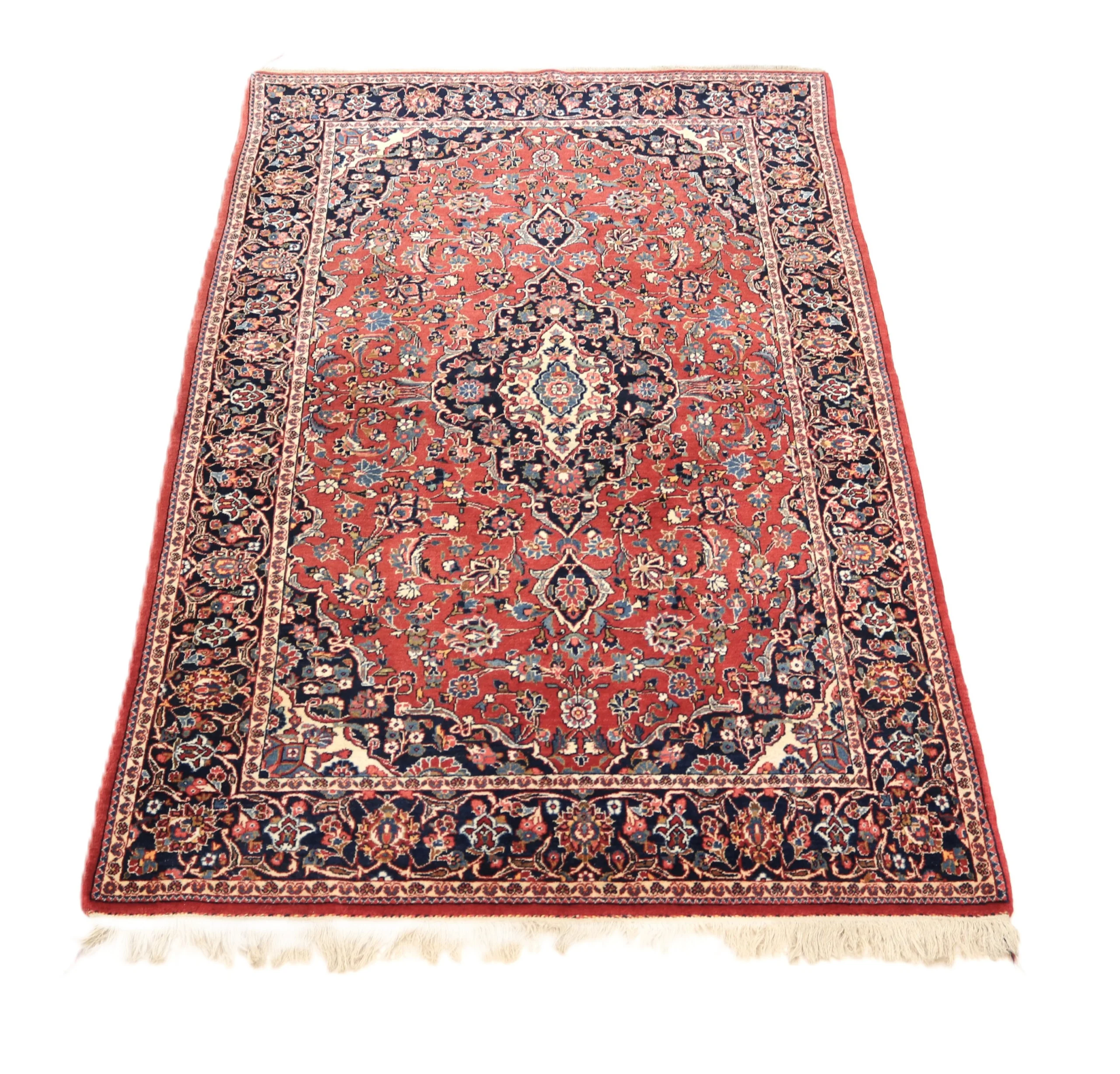 Kashan Persian Rug 192 × 138 cm in Wool, hand-knotted - Image 5