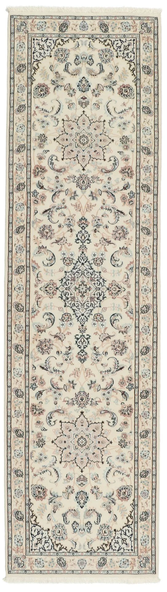 Wool & Silk Persian Rug 80 × 305 cm, hand-knotted